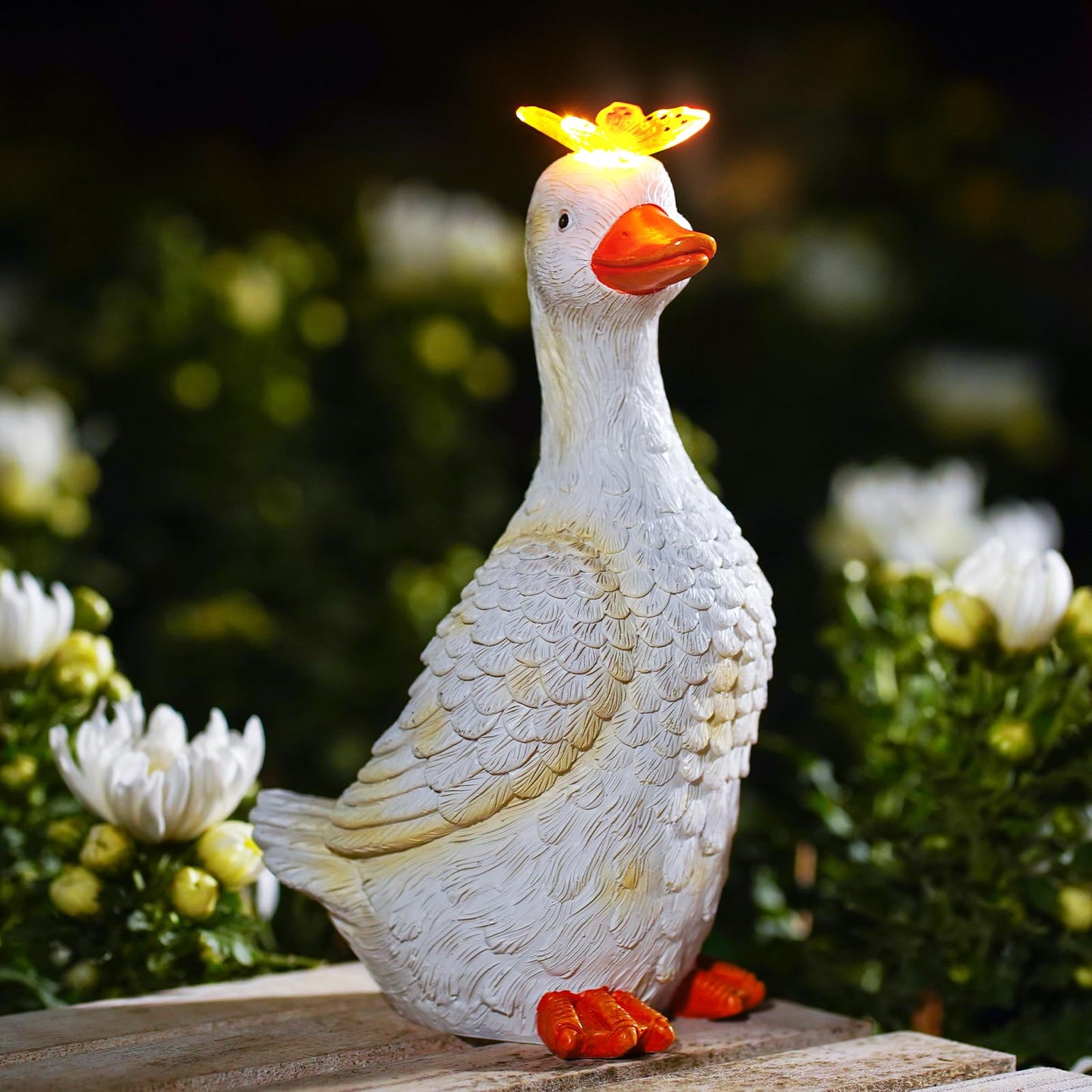 Dog Garden Ornaments With Solar Butterfly - Unique Gifts for Women Mum Men - Outdoor Puppy Decor for Patio Yard Lawn Balcony Resin Waterproof Sculpture