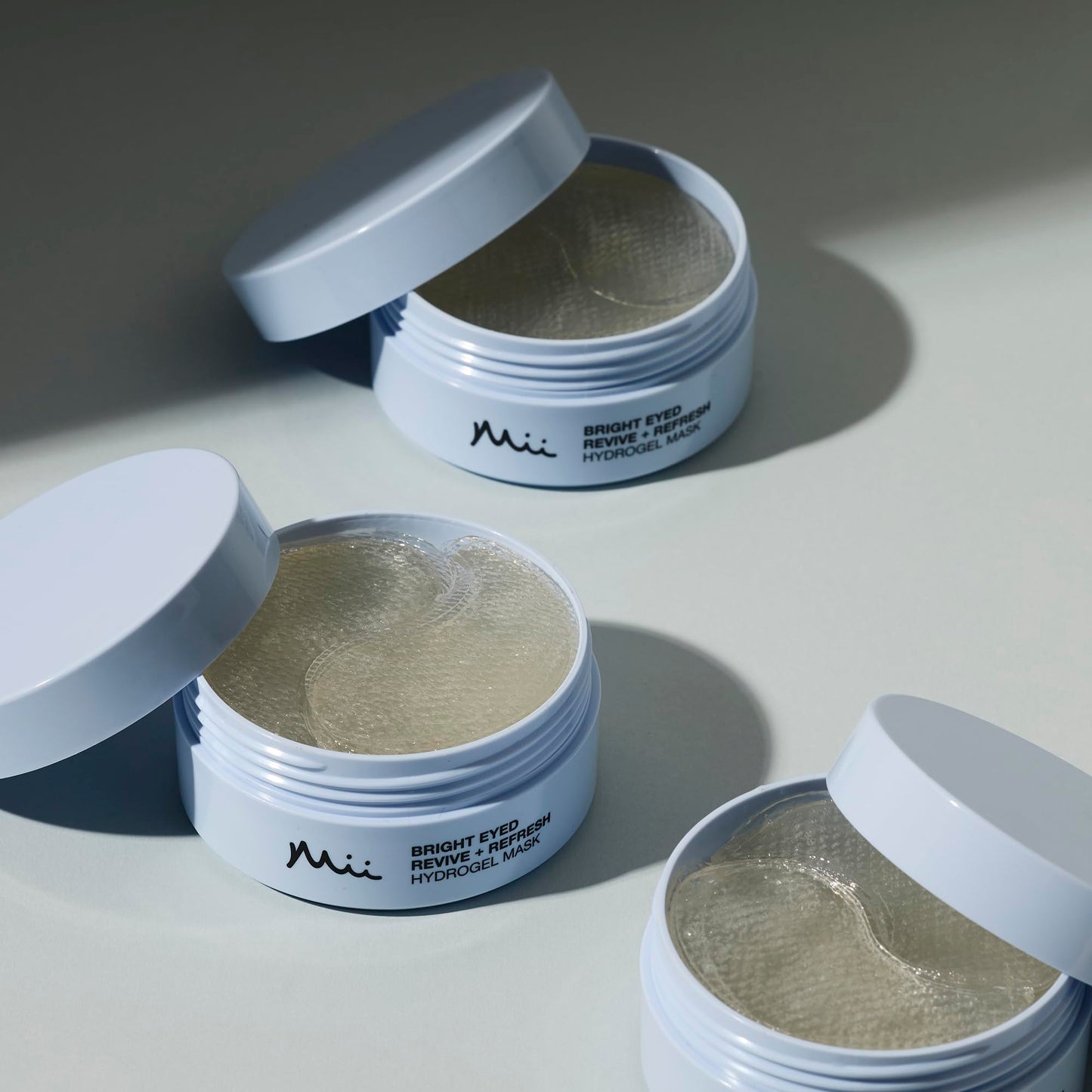 Mii Cosmetics Bright Eyed Revive + Refresh Hydrogel Eye Mask | Hydrates, Depuffs, & Brightens the Under-Eye Area | Under Eye Gel Patches for Dark Circles, Dullness, & Puffiness | 60 Cooling Pads