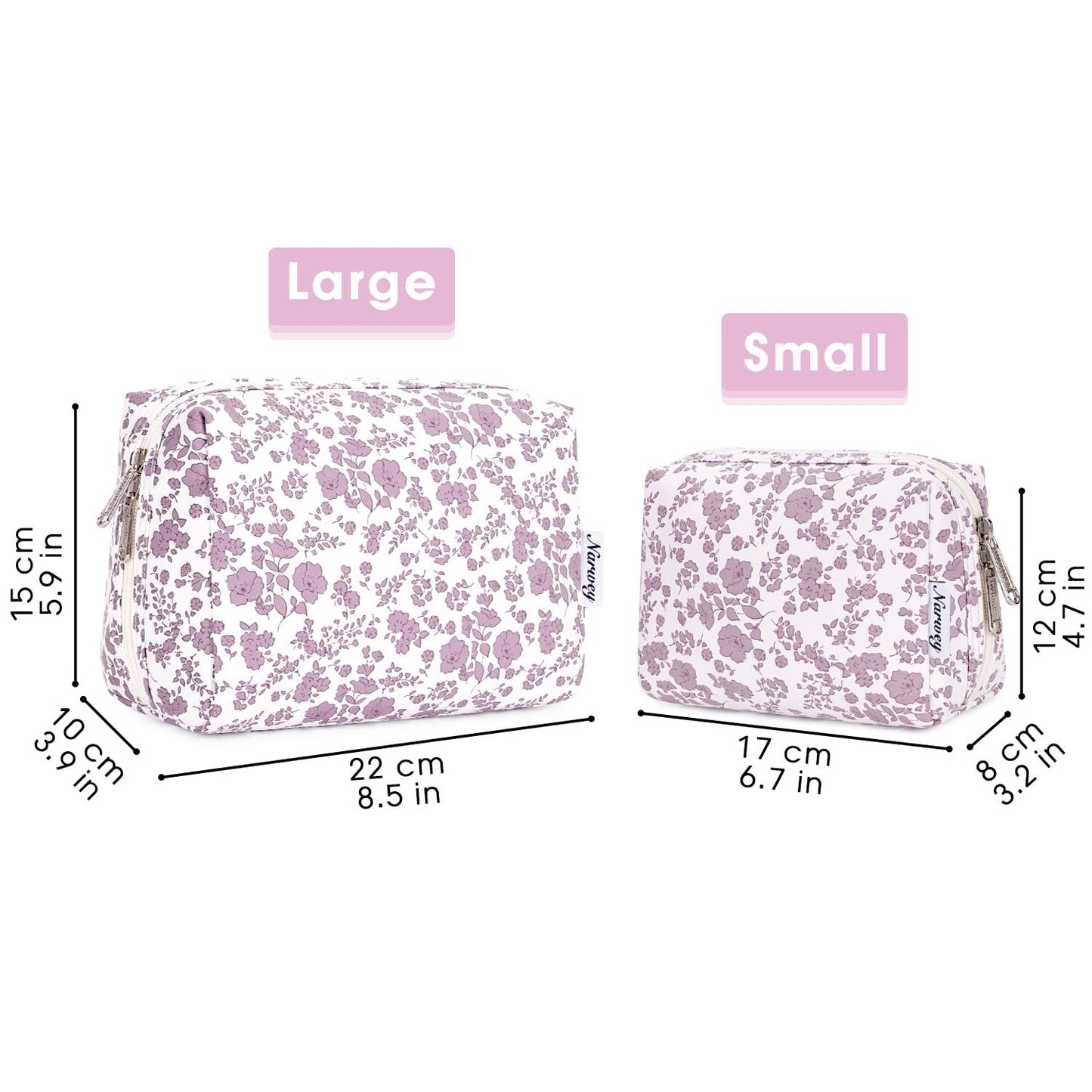 Large Makeup Bag Zipper Pouch Travel Cosmetic Organizer for Women (Mint Green Checkerboard, Large)