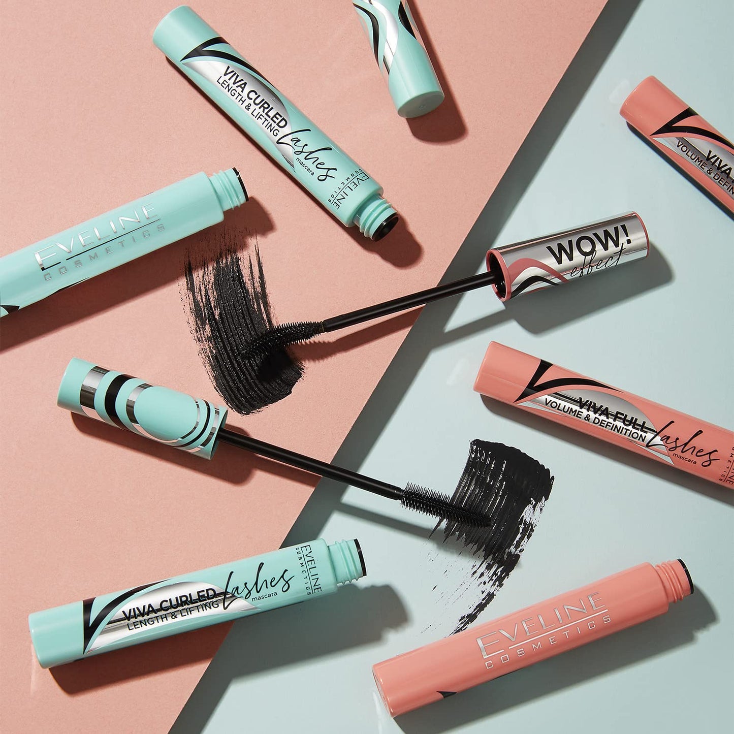 Eveline Cosmetics Volumix Fiberlast Eveline Cosmetics Mascara - Volumizing, Lifting & Separating 360° Effect with Fiberlast Formula