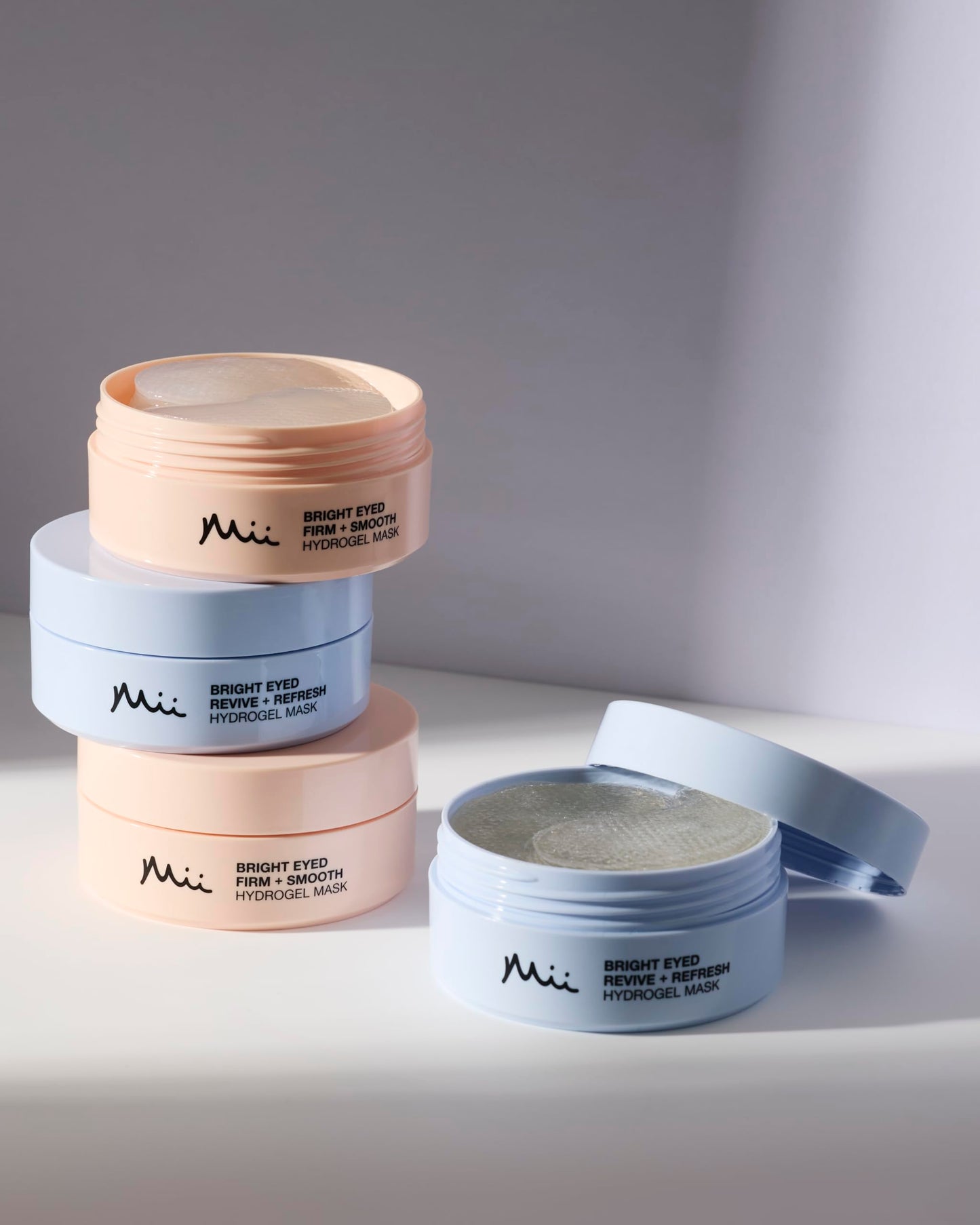 Mii Cosmetics Bright Eyed Revive + Refresh Hydrogel Eye Mask | Hydrates, Depuffs, & Brightens the Under-Eye Area | Under Eye Gel Patches for Dark Circles, Dullness, & Puffiness | 60 Cooling Pads