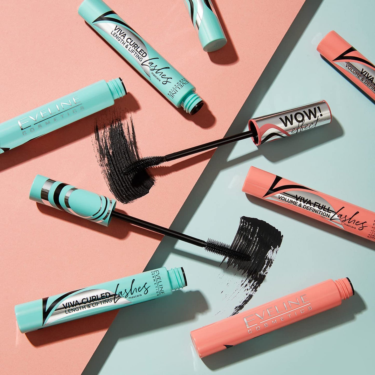 Eveline Cosmetics Volumix Fiberlast Eveline Cosmetics Mascara - Volumizing, Lifting & Separating 360° Effect with Fiberlast Formula