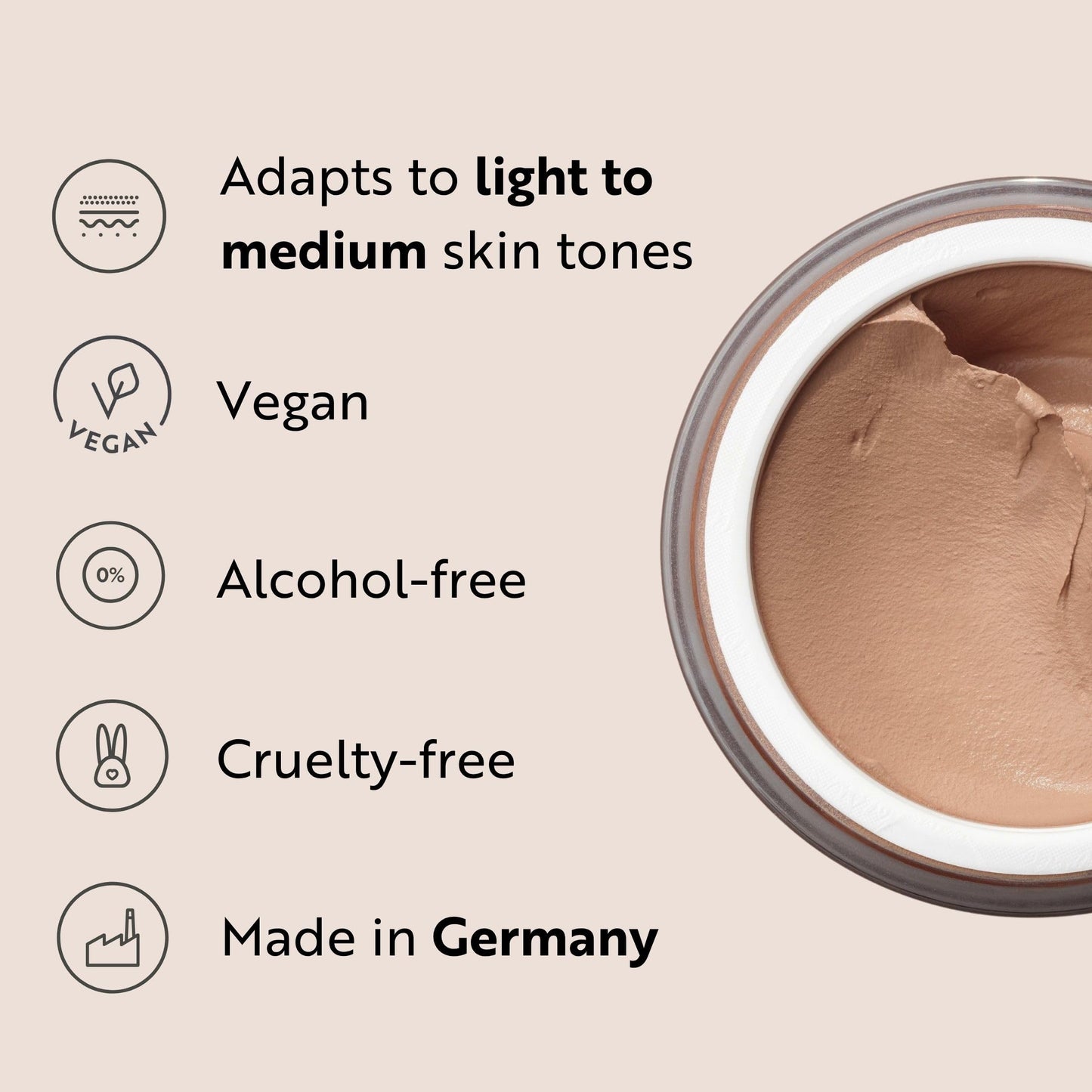 M. Asam Magic Finish Deep Teint Make-Up Mousse (1.01 Fl Oz) – 4in1 Primer, Foundation, Concealer & Powder With Buildable Coverage, Hides Redness And Dark Spots, Vegan, For Deeper Skin Tones