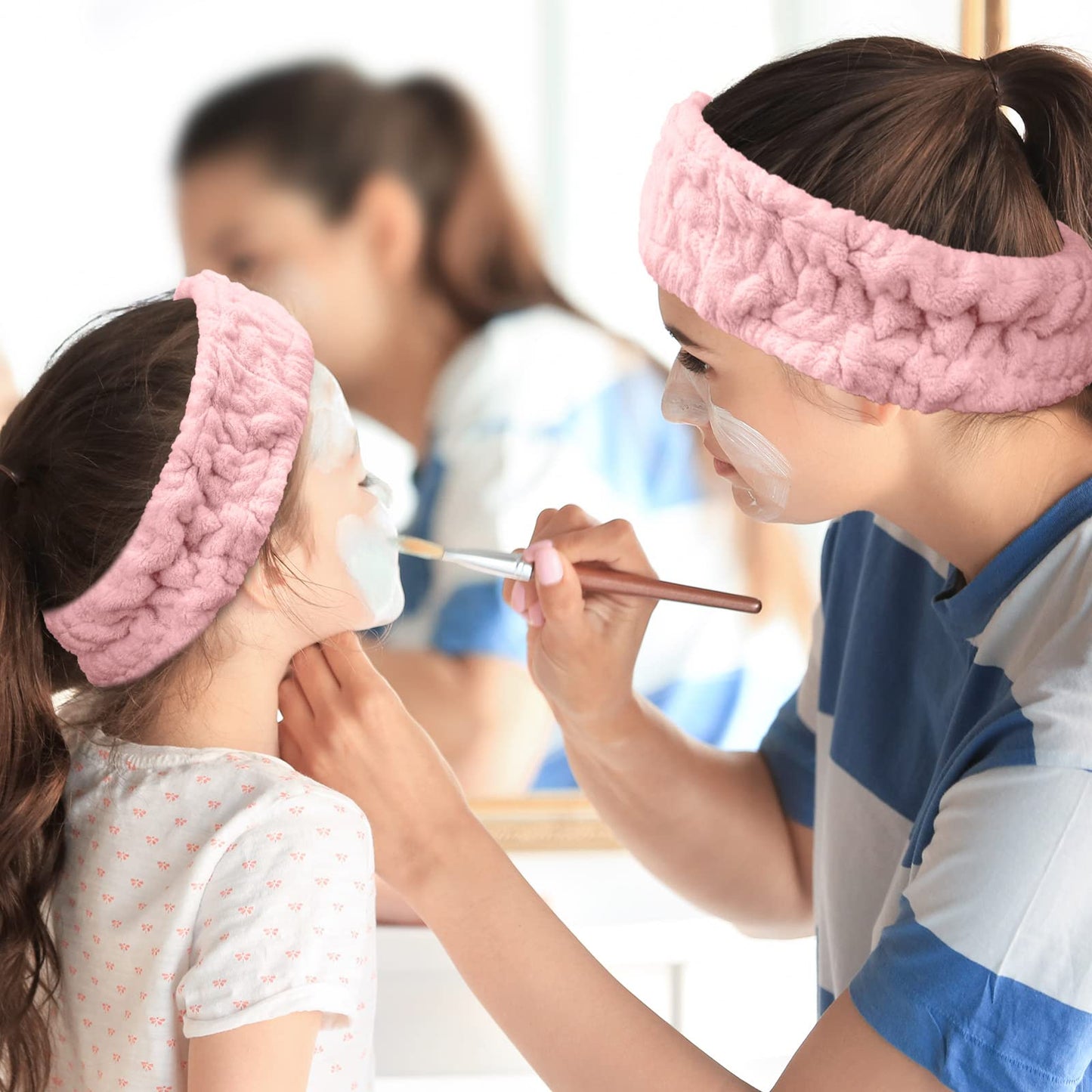 Chuangdi 3 Pieces Spa Headband for Women Facial Makeup Headband Soft Terry Cloth Hairband for Washing Face Mask Spa Shower Gifts(Light Orange, Light Purple, Light Green)