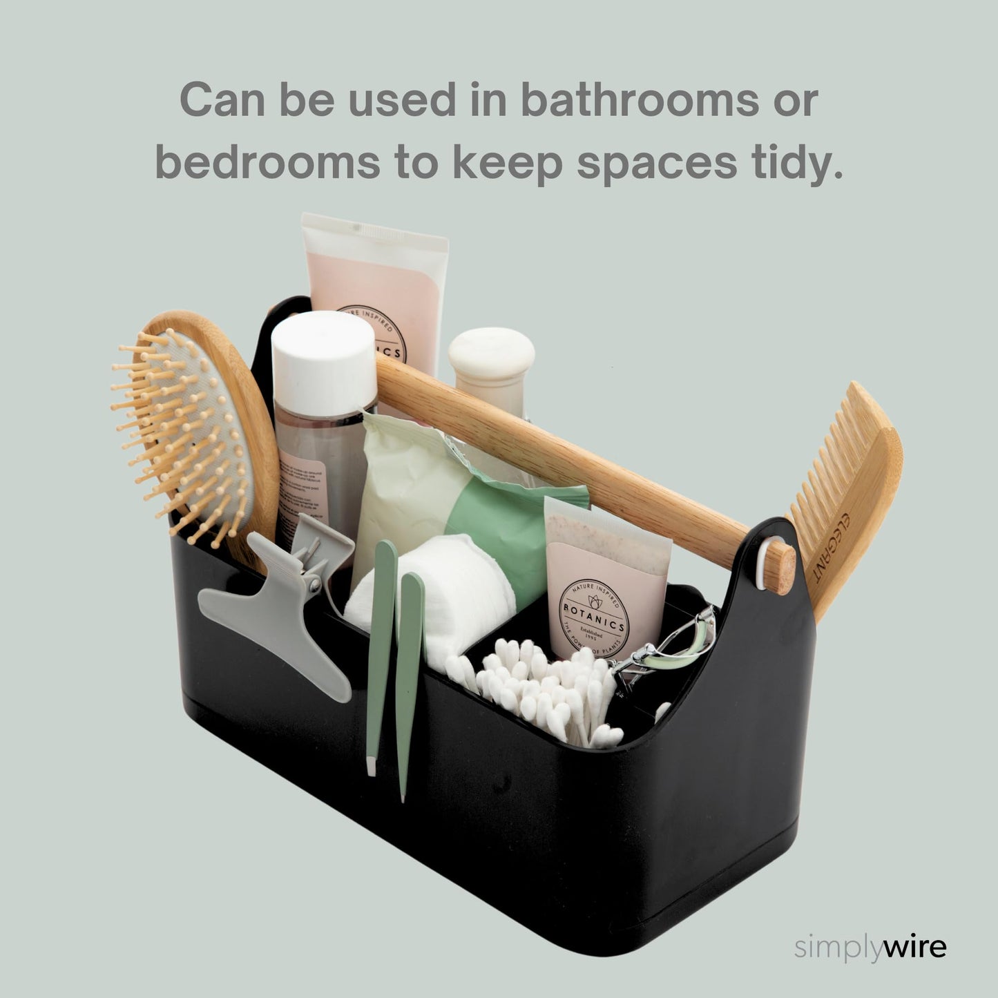 simplywire – Makeup Storage Organiser – Bathroom Caddy – White