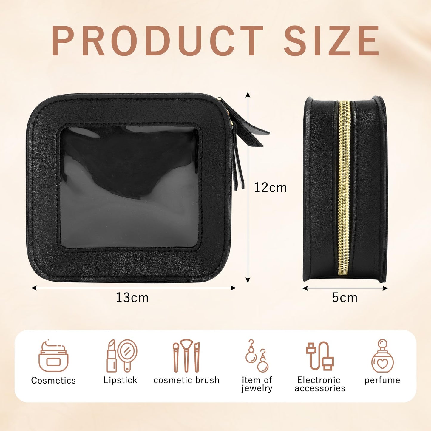 Clear Makeup Bag Travel Toiletries Bags for Women Cosmetic Bags with Double Zippers Waterproof Small Makeup Bag for Ladies Girls