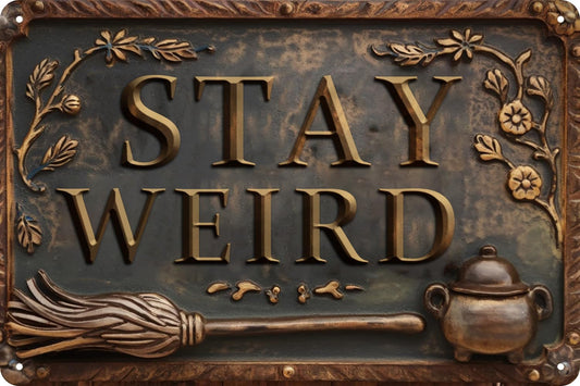 Vintage Witch House Tin Sign,Retro Halloween Metal Signs,Witch Wall Decor for Magic Home, Garden, Cafes, Bar, Mistery Club 8X12 inches (WITCH-04)