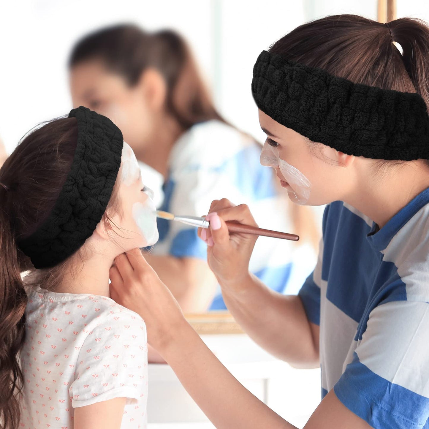 Chuangdi 3 Pieces Spa Headband for Women Facial Makeup Headband Soft Terry Cloth Hairband for Washing Face Mask Spa Shower Gifts(Light Orange, Light Purple, Light Green)