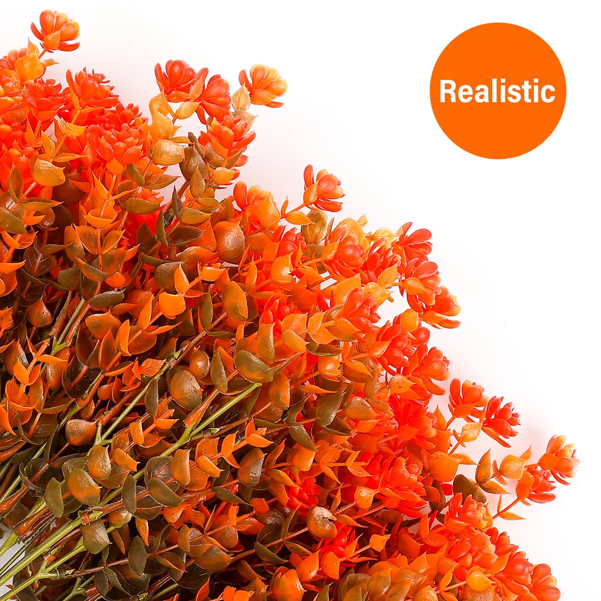 12 Bundles Artificial Fall Flowers No Fade Faux Autumn Plants,Fake Indoor Outdoor Greenery for Thanksgiving Christmas Wedding Party Home Garden Décor (Autumn)