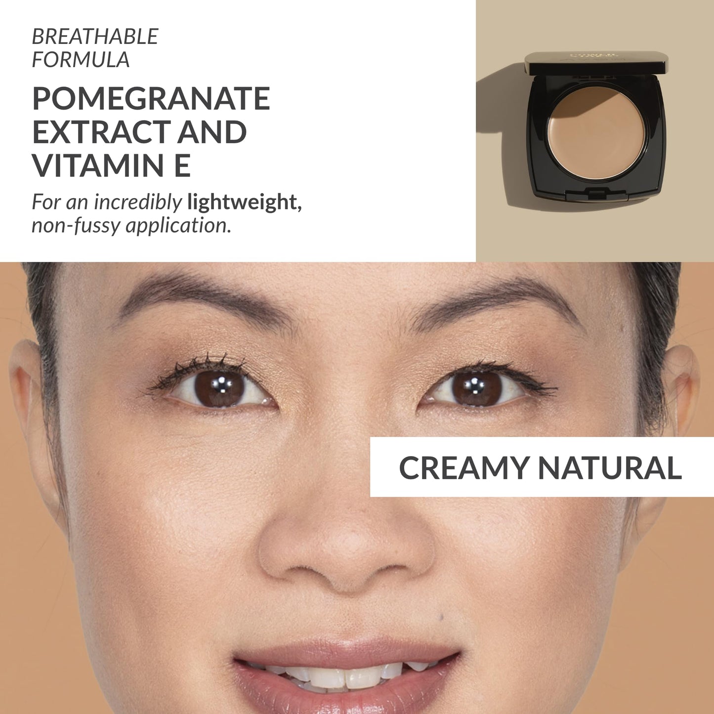 Avon True Flawless Cream To Powder Compact 3-in-1 Concealer, Foundation & Powder Nude - True Blue IQ Colour Technology