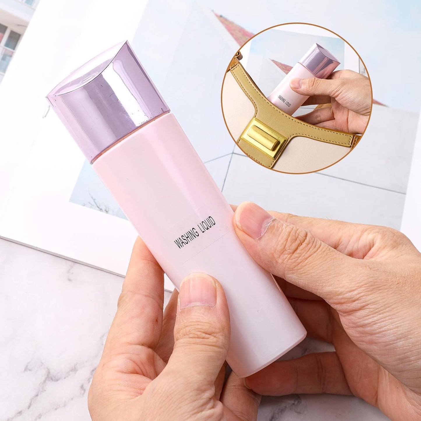 360Pcs Waterproof Labels for Travel Size Bottles, Self-Adhesive Cosmetic Jars Labels, Clear Bathroom Beauty Organization Removable Stickers for Refillable Bottles, Lotion Cream Body Wash Shampoo