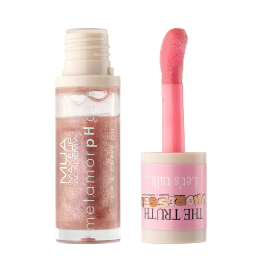 MUA Makeup Academy Metamorphosis Colour Changing Lip & Cheek Oil, Birthday Cake, Vegan & Cruelty Free, 7 ml
