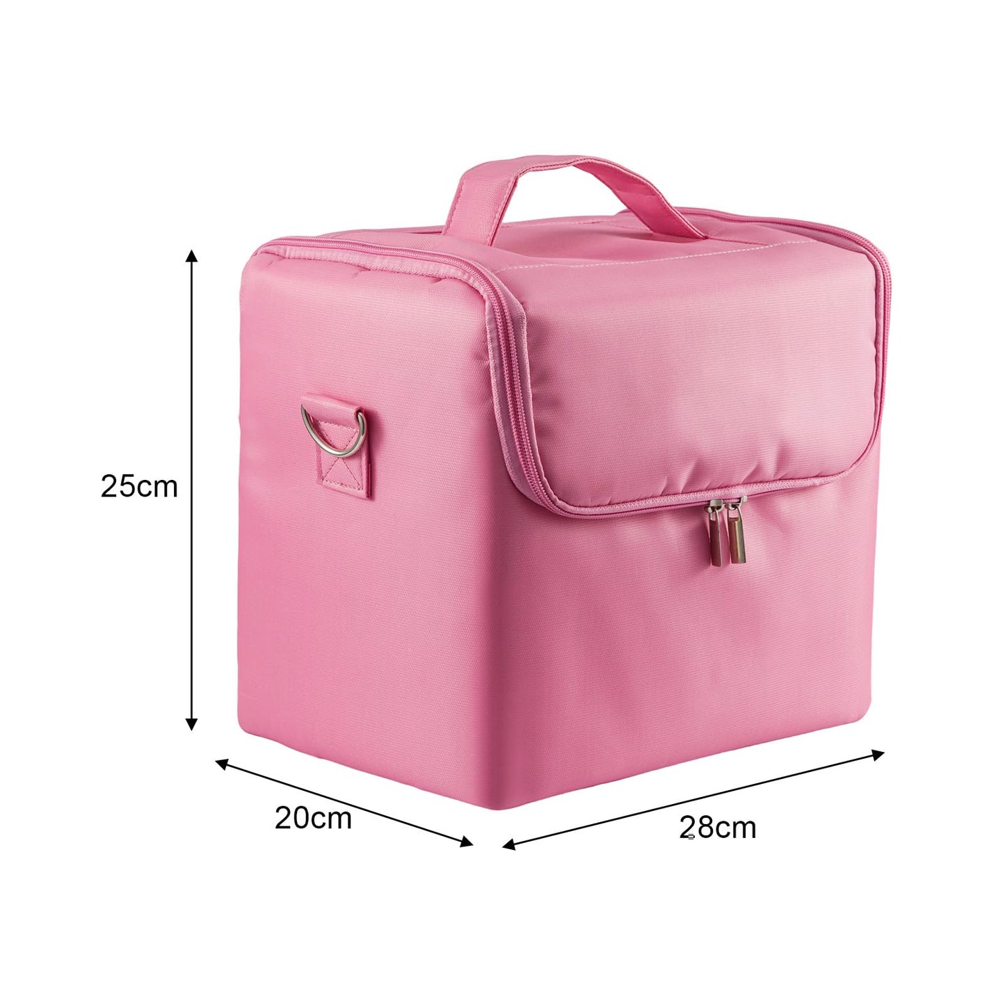 Makeup Case Large Vanity Case – 29x21x27cm Portable Cosmetic Organiser with Shoulder Strap – Professional Make Up Case for Travel & Home, Durable Nylon Storage Beauty Box