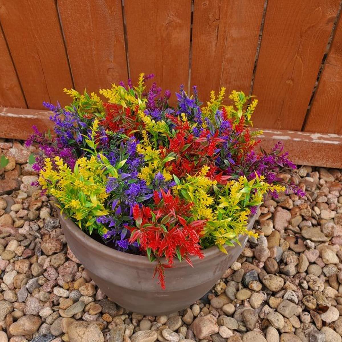 12 Bundles Artificial Fall Flowers No Fade Faux Autumn Plants,Fake Indoor Outdoor Greenery for Thanksgiving Christmas Wedding Party Home Garden Décor (Autumn)