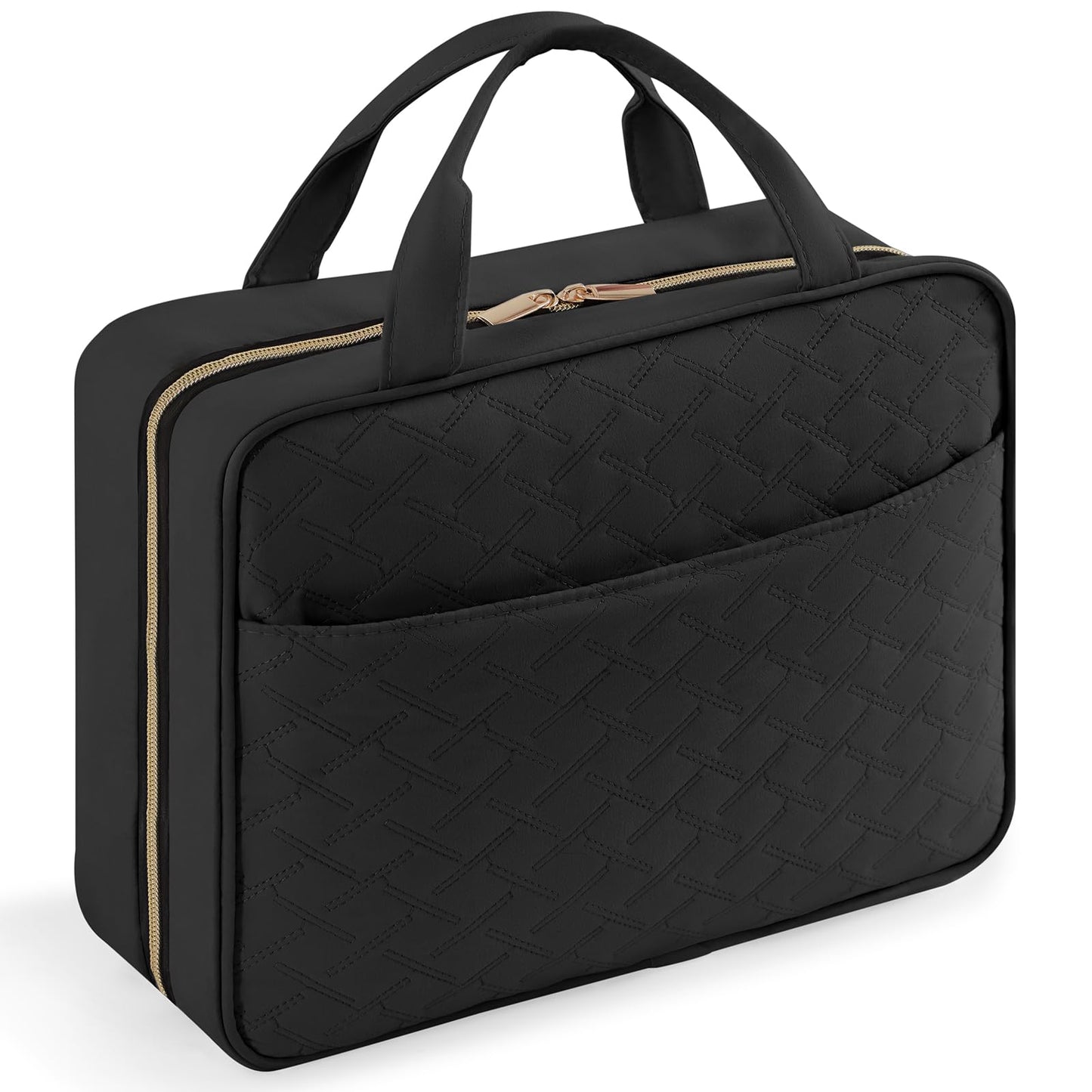 Lifewit Travel Toiletry Bag, Large Hanging Makeup Bag Organizer for Women, Transparent Travel Cosmetic Bag with Hanging Hook for Full Size Bottles, Vacation Essentials, Medium,Dark Blue