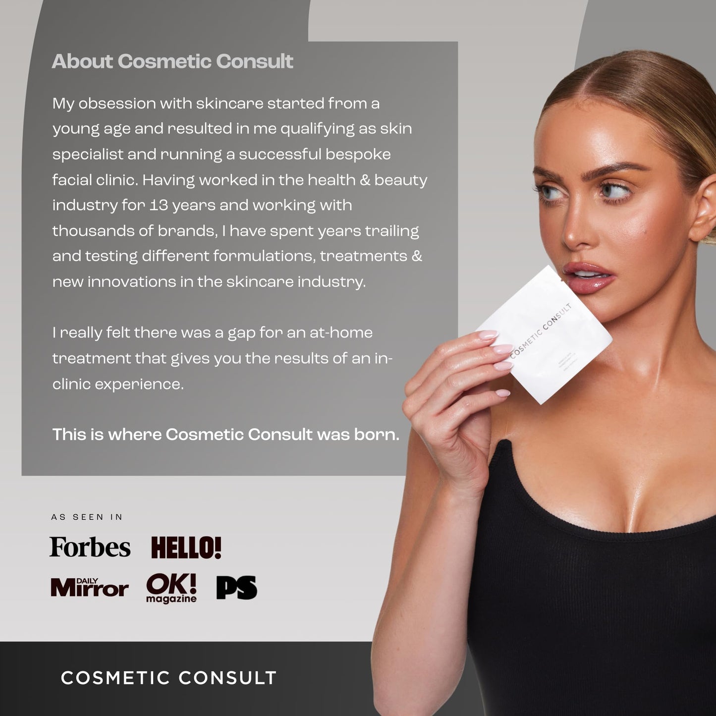 Cosmetic Consult Miracle Skin Transformation By Ashley Stobart | Rejuvenates & Refreshes Skin Overnight, Smooths Wrinkles & Acne, Boosts Collagen, Anti-Ageing Skin Cleanser | 4 x Skincare Sachets