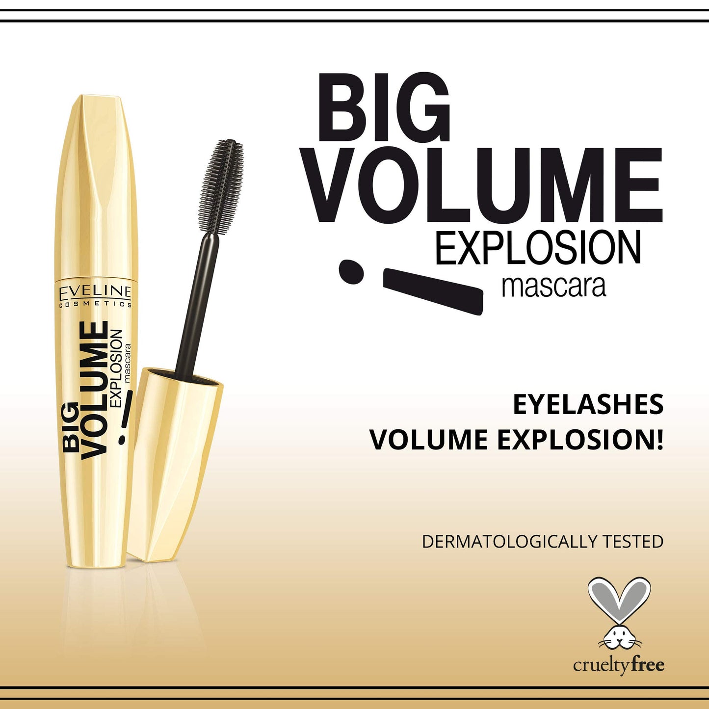 Eveline Cosmetics Volumix Fiberlast Eveline Cosmetics Mascara - Volumizing, Lifting & Separating 360° Effect with Fiberlast Formula