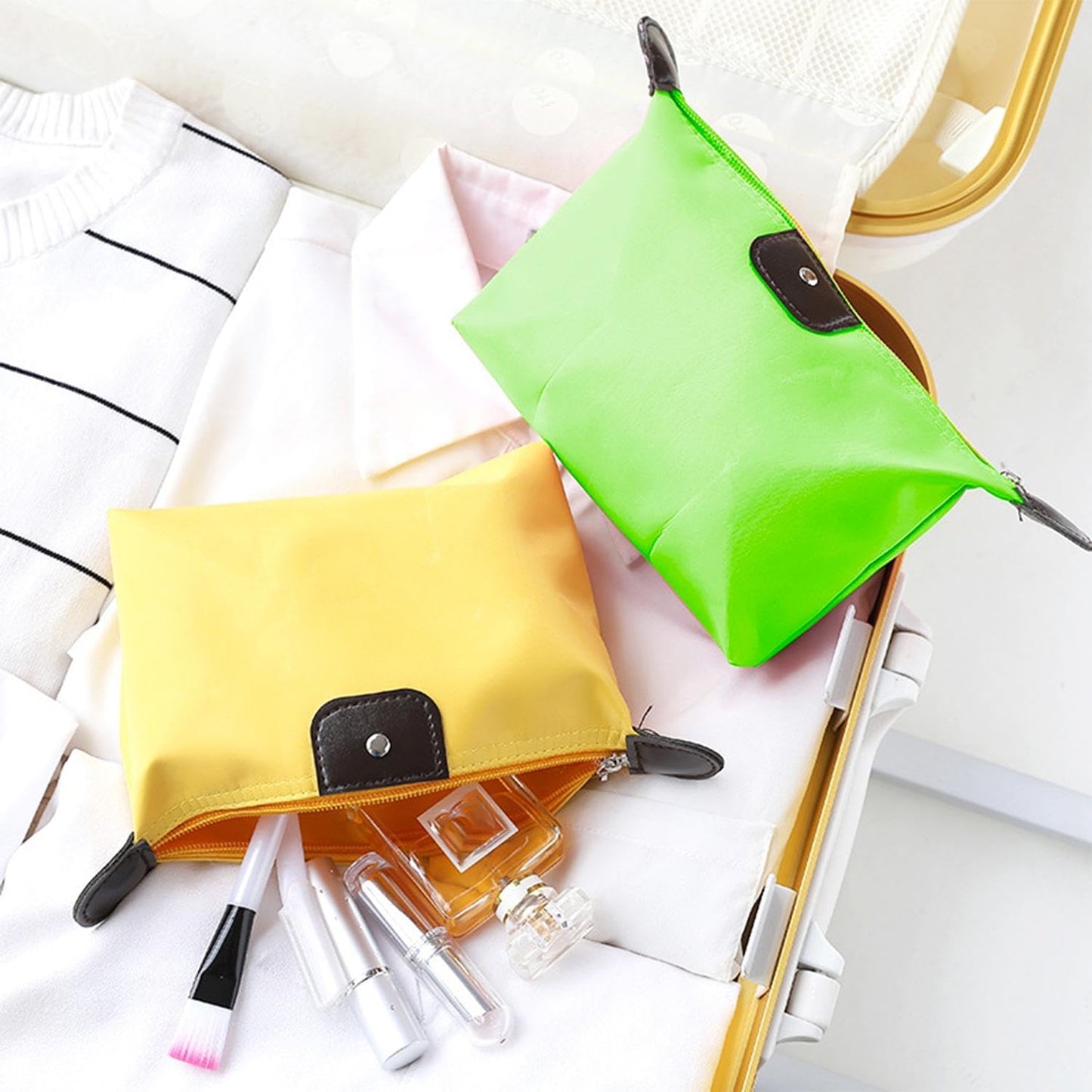4 Pieces Travel Cosmetic Bag, Skin Care Product Storage Bag, Portable Cosmetic Bag, Women's Toiletry Bag, Foldable Bag