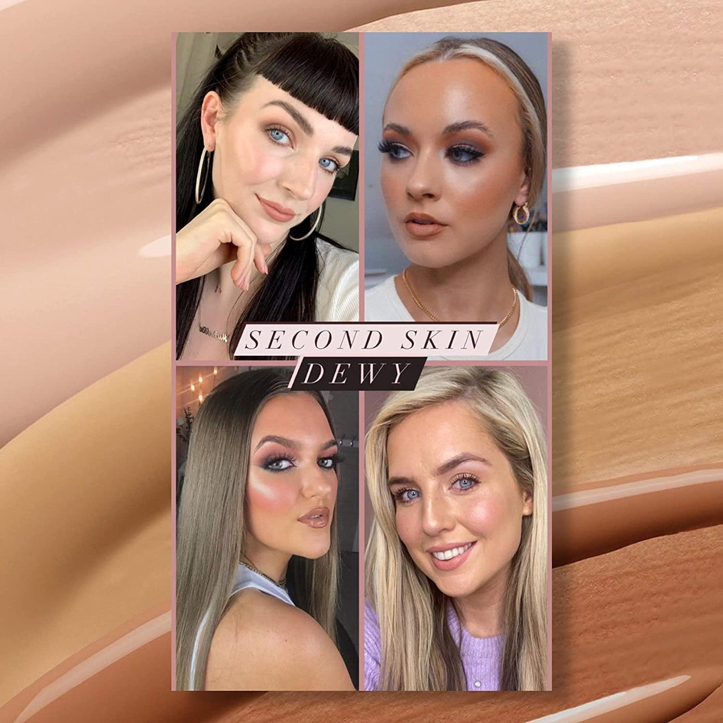 Second Skin Dewy Liquid Face Foundation from Sculpted by Aimee - 32ml Buildable, Medium Coverage Foundation with Dewy Finish, Hyaluronic Acid, Collagen Boosting Formula, SPF 50, (Fair Plus 2.5)