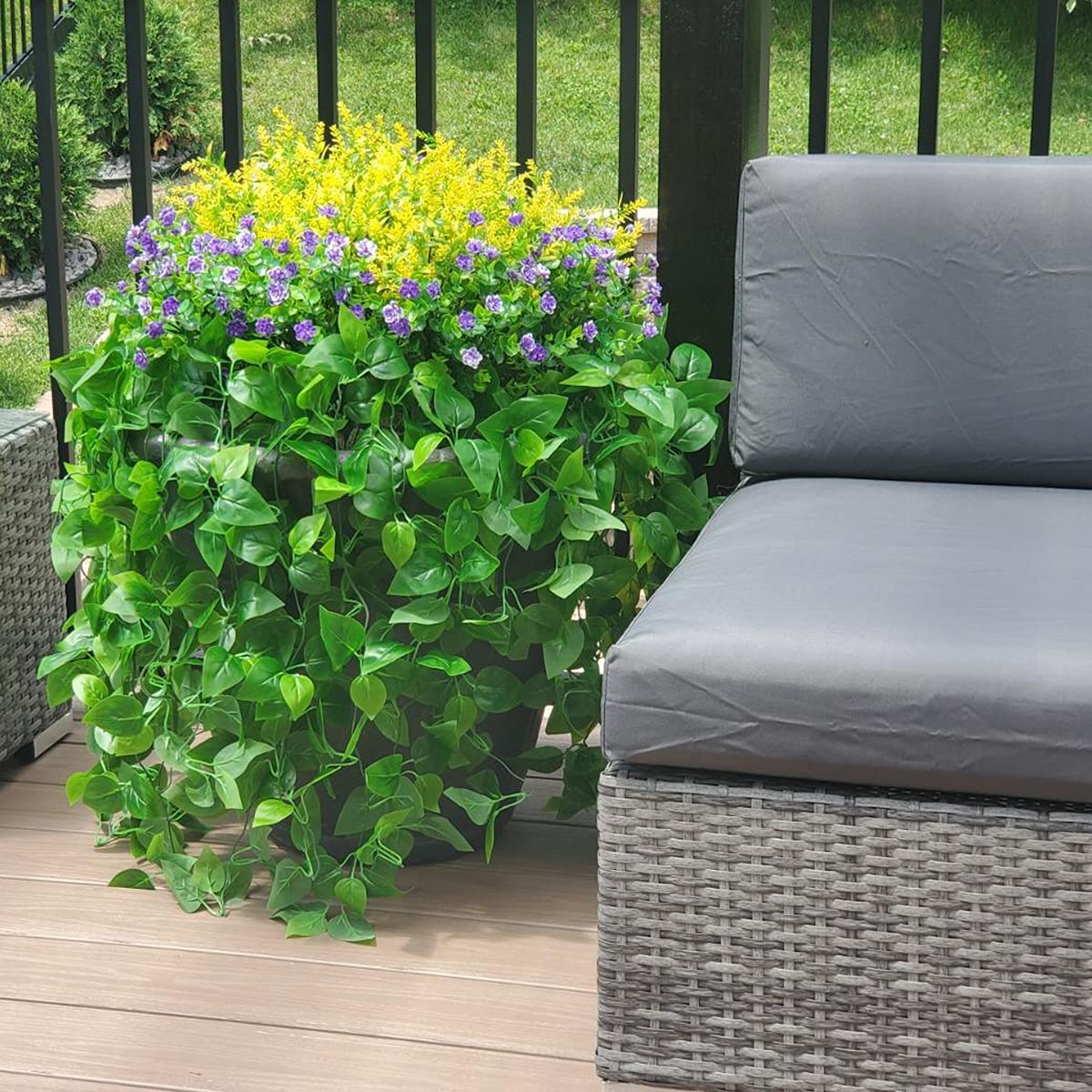 12 Bundles Artificial Fall Flowers No Fade Faux Autumn Plants,Fake Indoor Outdoor Greenery for Thanksgiving Christmas Wedding Party Home Garden Décor (Autumn)