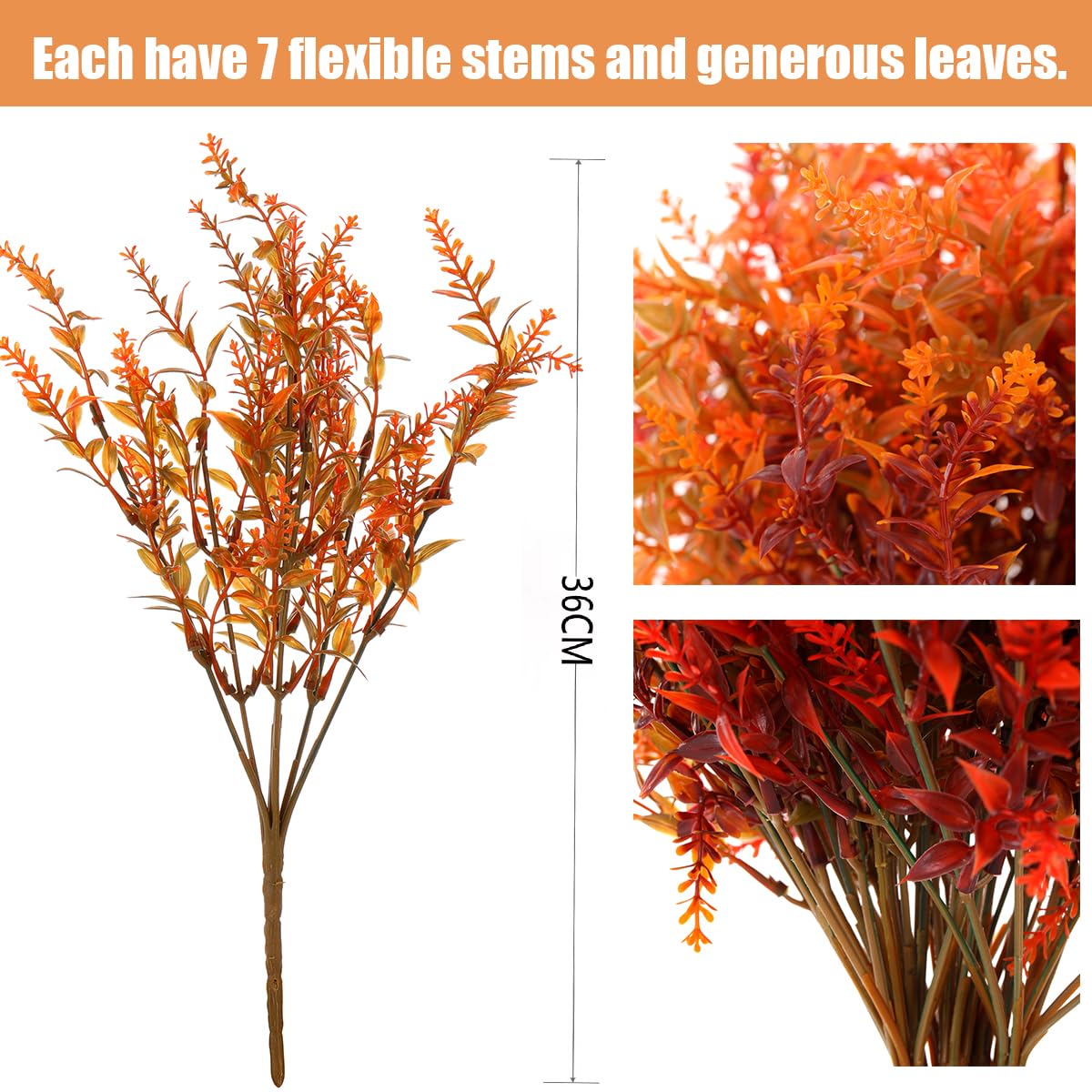 12 Bundles Artificial Fall Flowers No Fade Faux Autumn Plants,Fake Indoor Outdoor Greenery for Thanksgiving Christmas Wedding Party Home Garden Décor (Autumn)