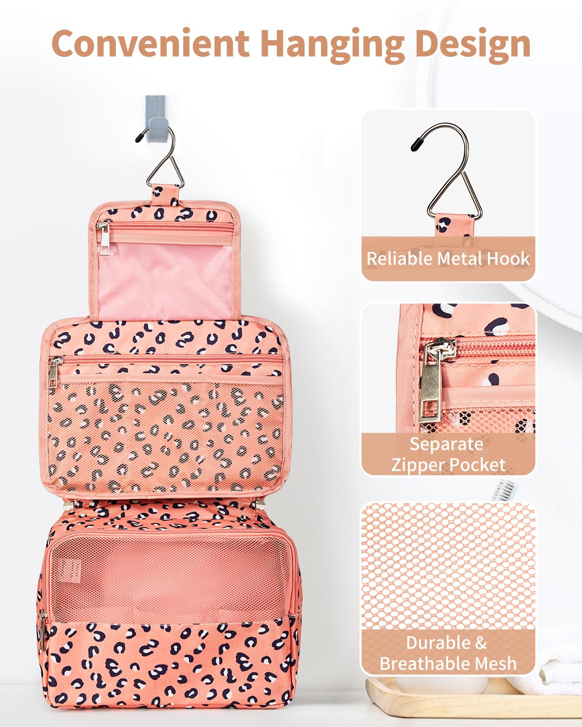 Travel Hanging Toiletry Wash Bag Makeup Cosmetic Organizer for Women Girls Kids Waterproof