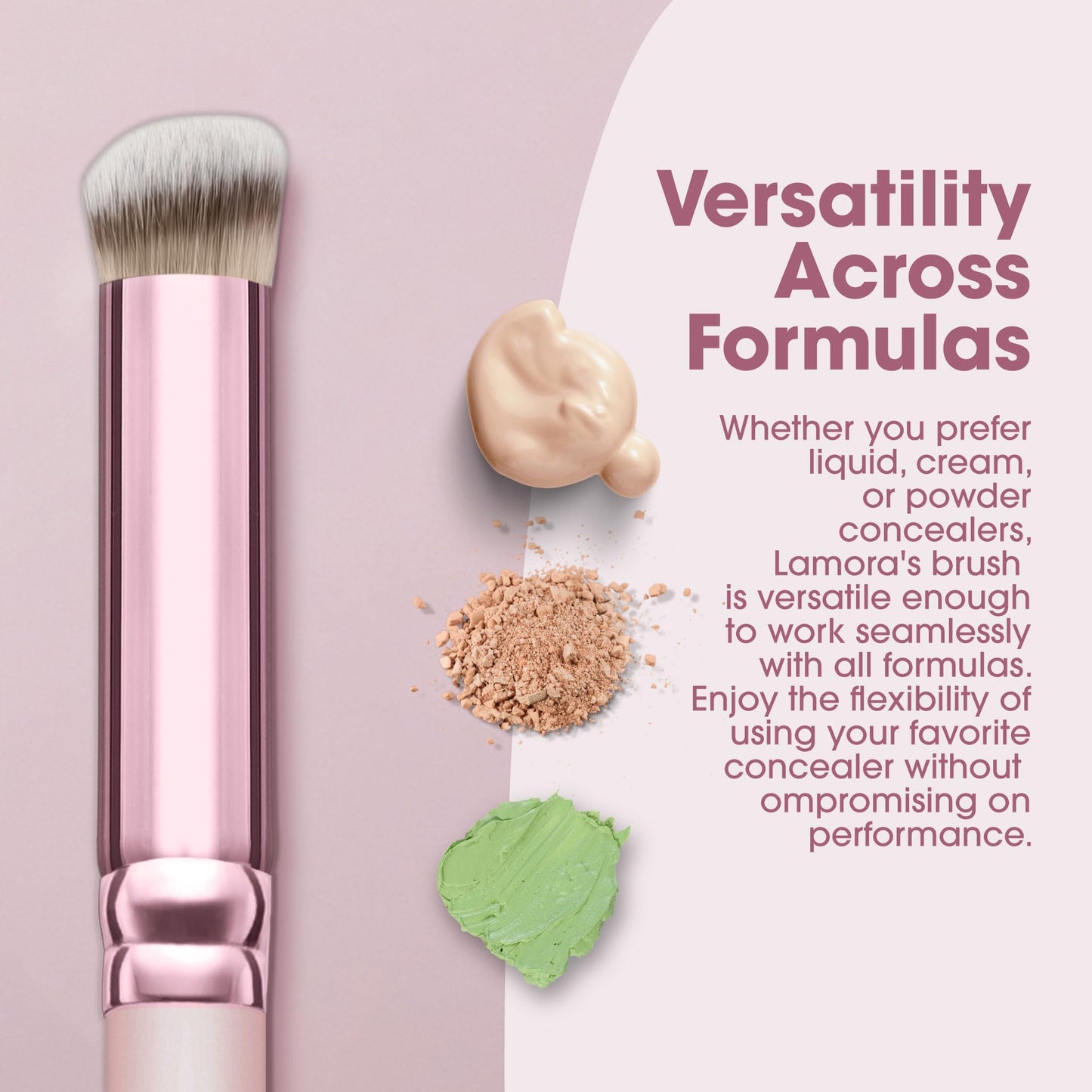 Make Up Brush Foundation Kabuki Flat Top - Perfect For Blending Liquid, Cream or Flawless Powder Cosmetics - Buffing, Stippling, Concealer - Premium Quality Synthetic Dense Bristles!