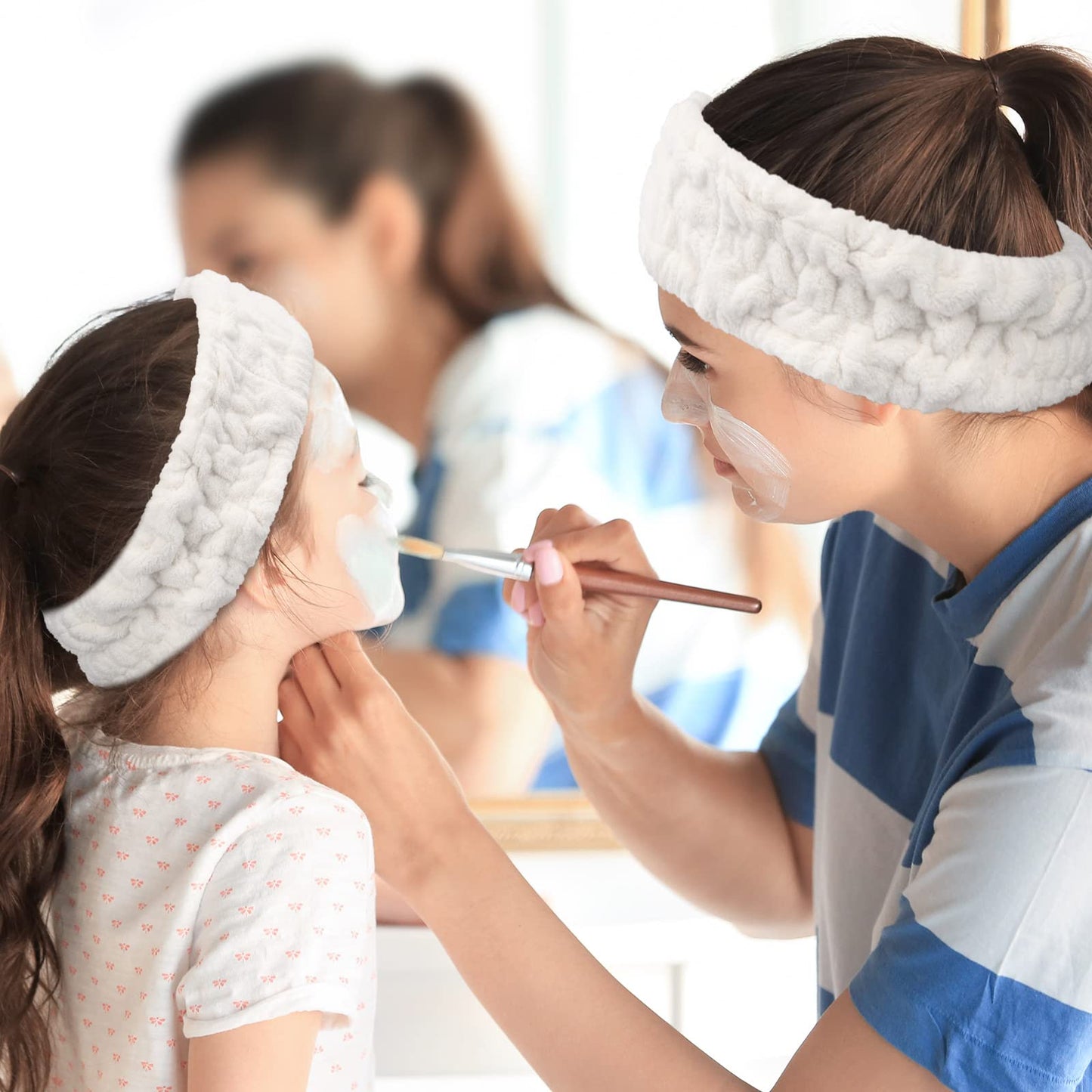 Chuangdi 3 Pieces Spa Headband for Women Facial Makeup Headband Soft Terry Cloth Hairband for Washing Face Mask Spa Shower Gifts(Light Orange, Light Purple, Light Green)