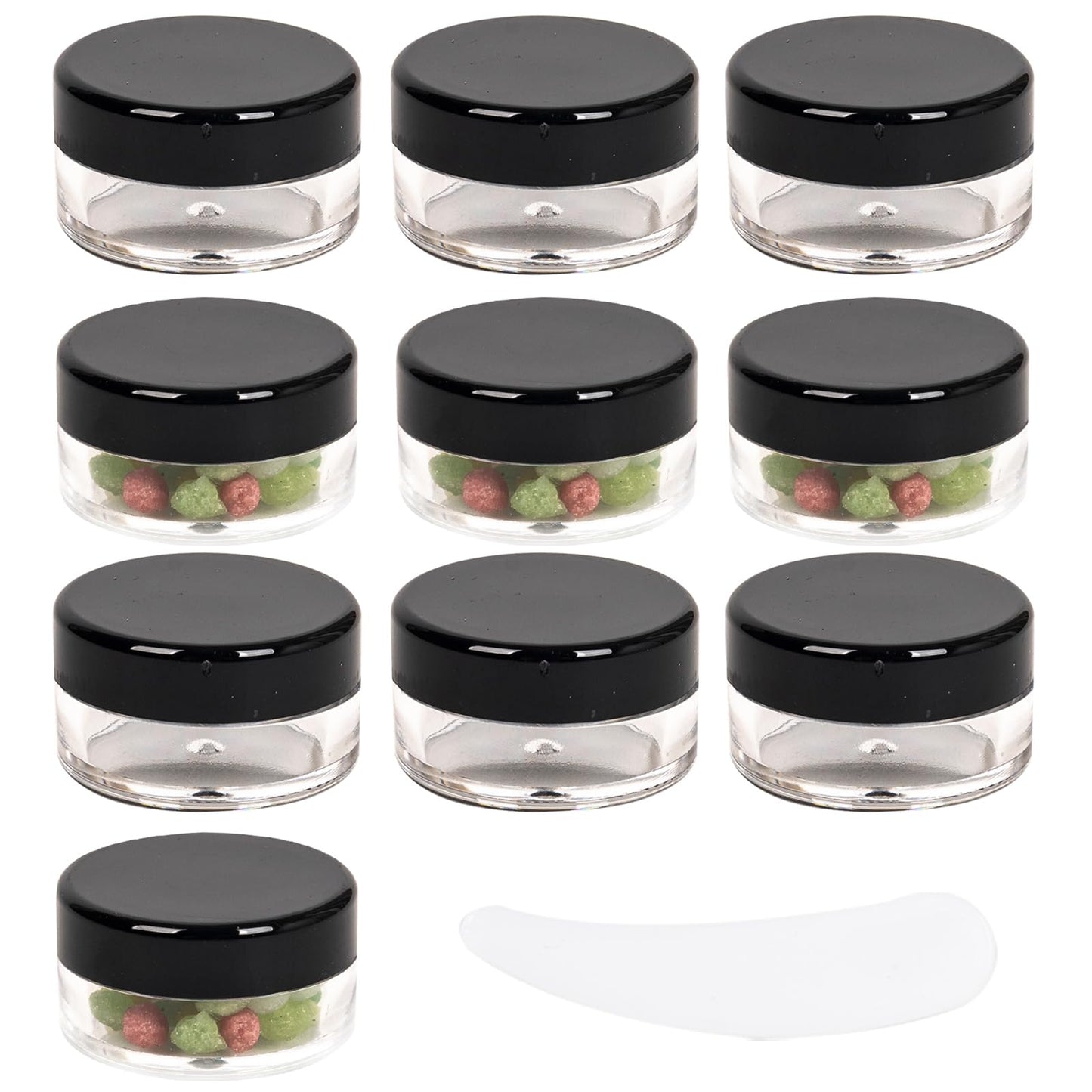 73 Pcs Empty sample pots,5g/5ml cosmetic pots,sample pot with lid cosmetic pot,travel pots for cream,cosmetic containers small pots with lids,For Various Cosmetic Products, Samples,Eye Shadow Lip Balm