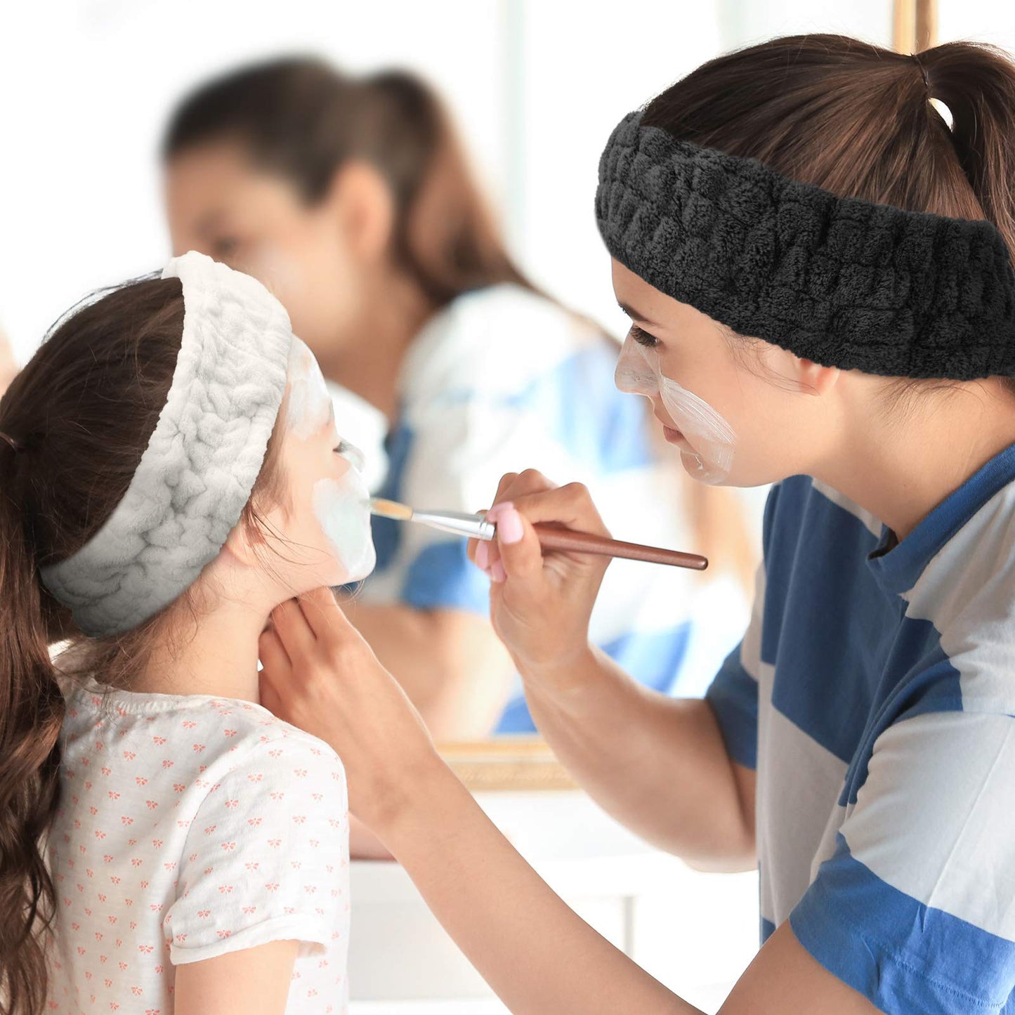 Chuangdi 3 Pieces Spa Headband for Women Facial Makeup Headband Soft Terry Cloth Hairband for Washing Face Mask Spa Shower Gifts(Light Orange, Light Purple, Light Green)