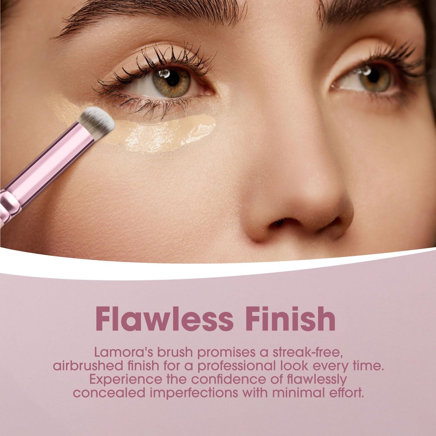 Make Up Brush Foundation Kabuki Flat Top - Perfect For Blending Liquid, Cream or Flawless Powder Cosmetics - Buffing, Stippling, Concealer - Premium Quality Synthetic Dense Bristles!