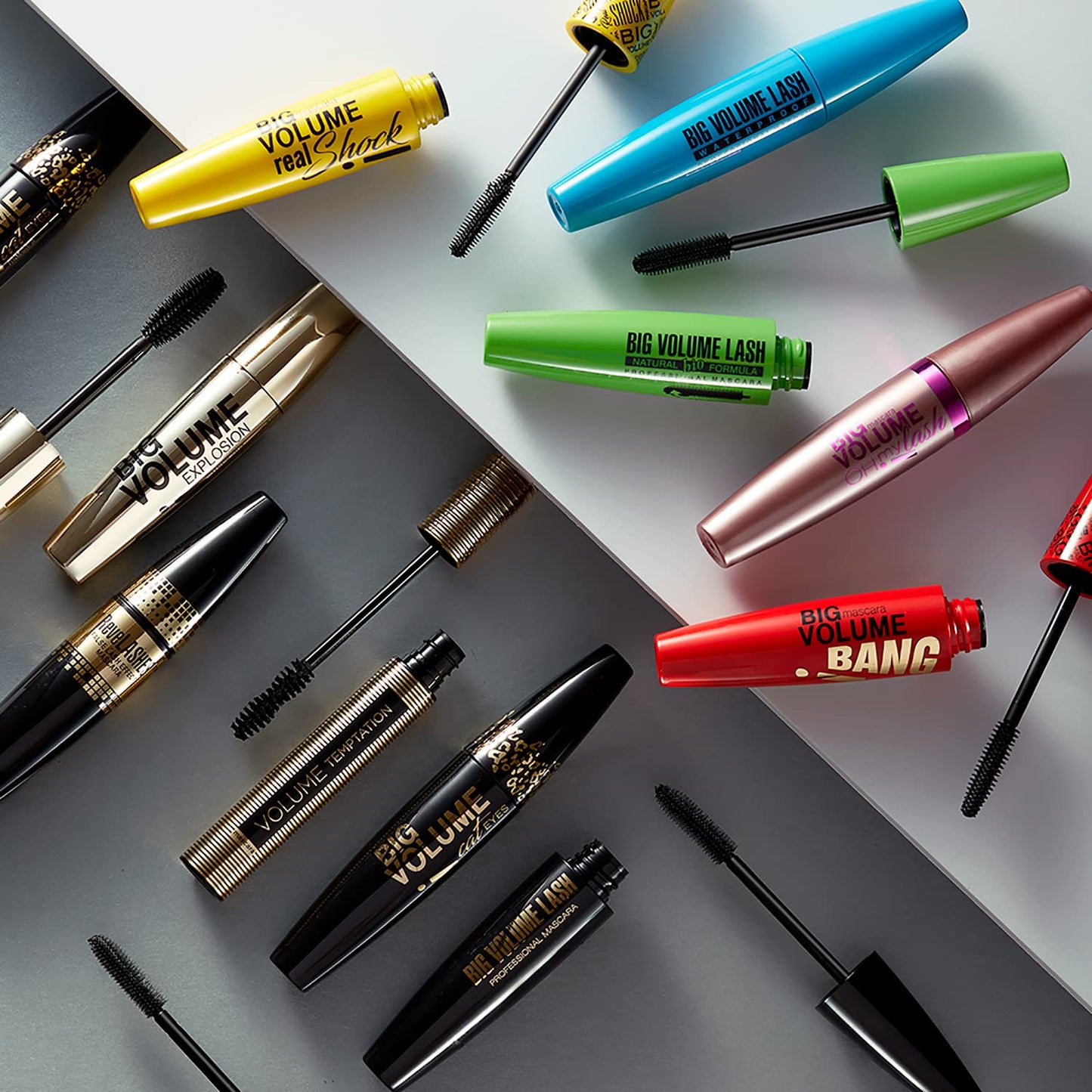 Eveline Cosmetics Volumix Fiberlast Eveline Cosmetics Mascara - Volumizing, Lifting & Separating 360° Effect with Fiberlast Formula