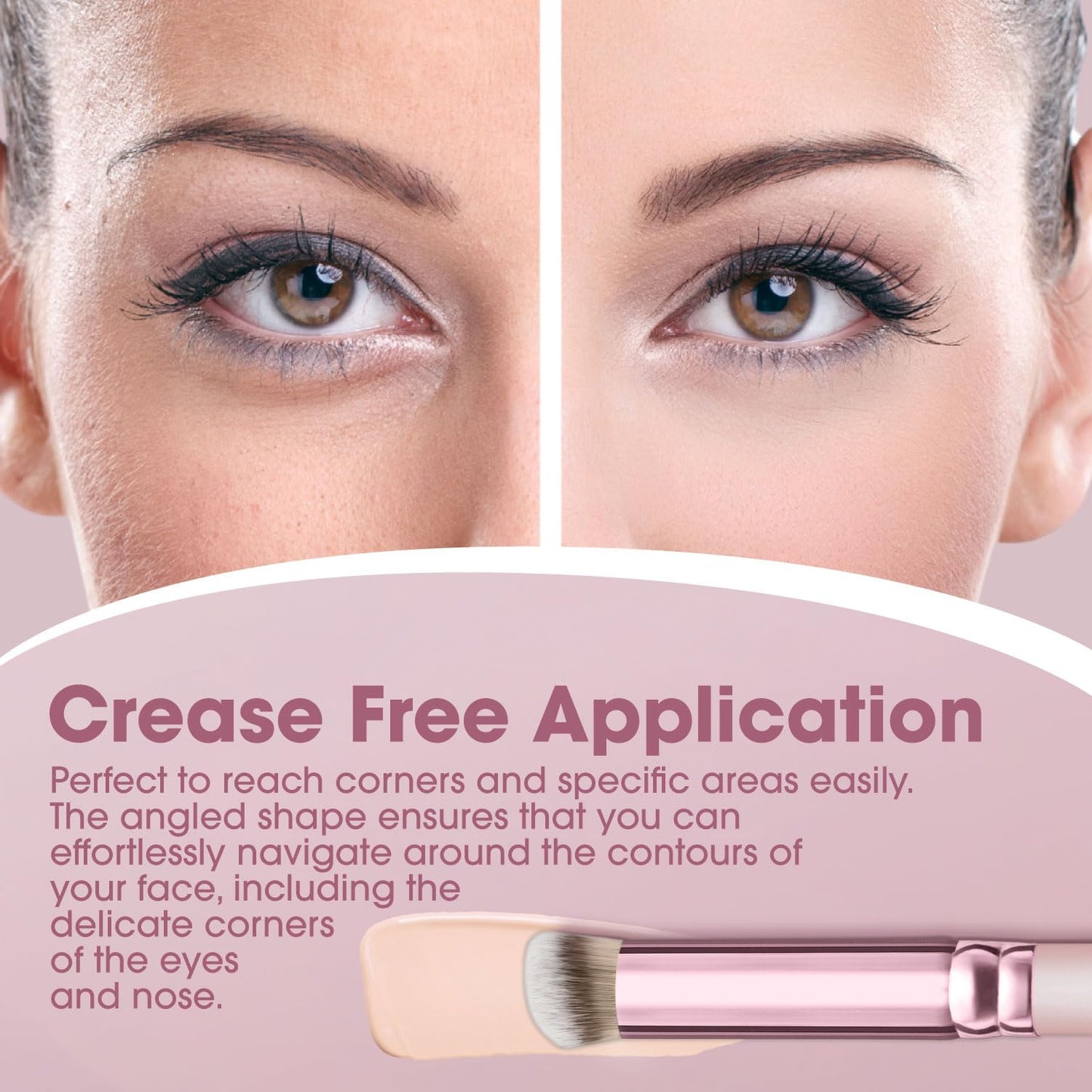 Make Up Brush Foundation Kabuki Flat Top - Perfect For Blending Liquid, Cream or Flawless Powder Cosmetics - Buffing, Stippling, Concealer - Premium Quality Synthetic Dense Bristles!