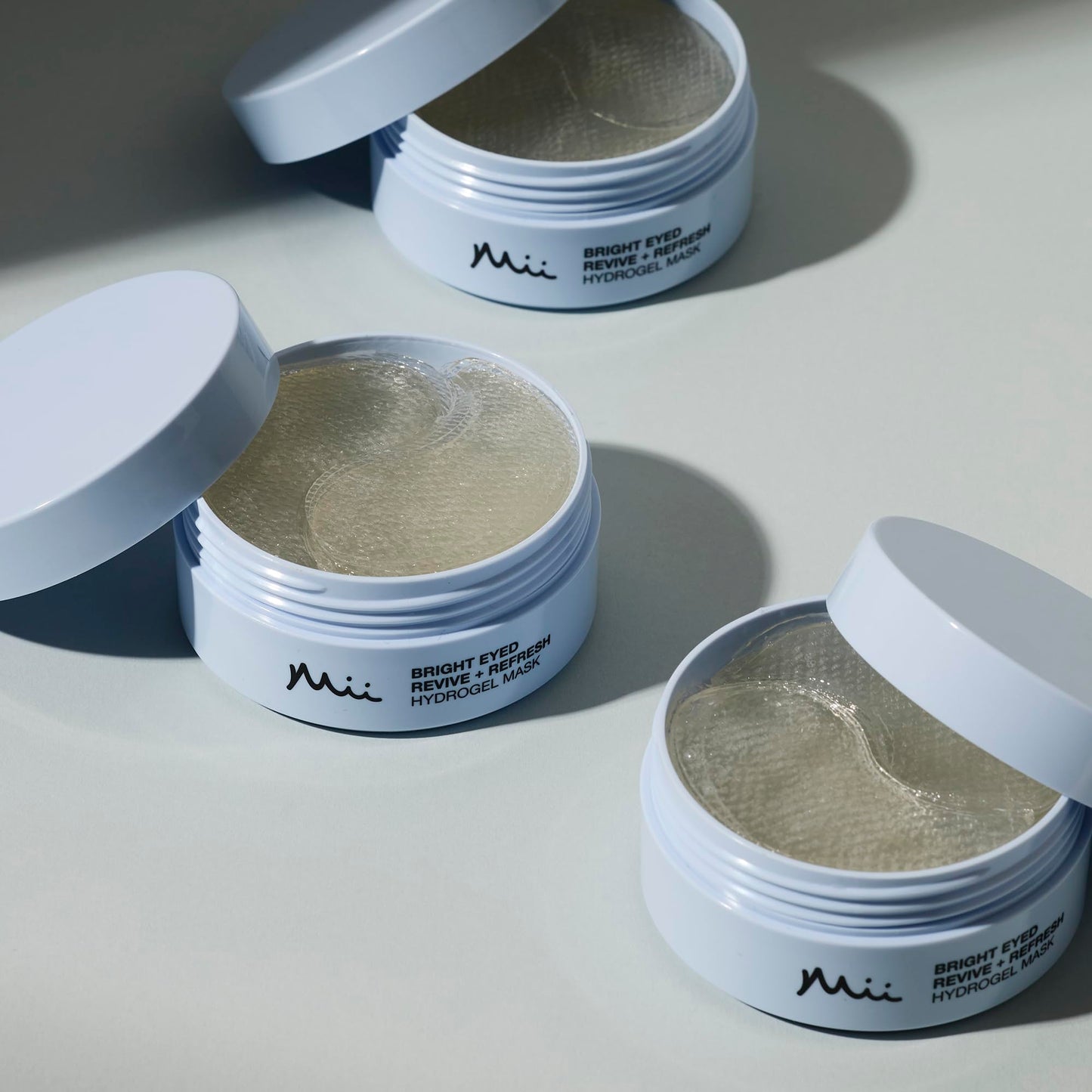 Mii Cosmetics Bright Eyed Revive + Refresh Hydrogel Eye Mask | Hydrates, Depuffs, & Brightens the Under-Eye Area | Under Eye Gel Patches for Dark Circles, Dullness, & Puffiness | 60 Cooling Pads