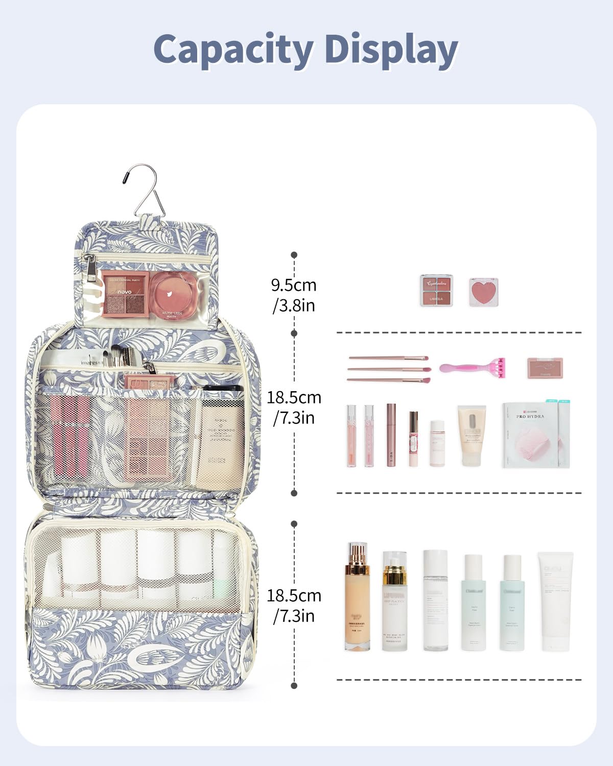 Travel Hanging Toiletry Wash Bag Makeup Cosmetic Organizer for Women Girls Kids Waterproof
