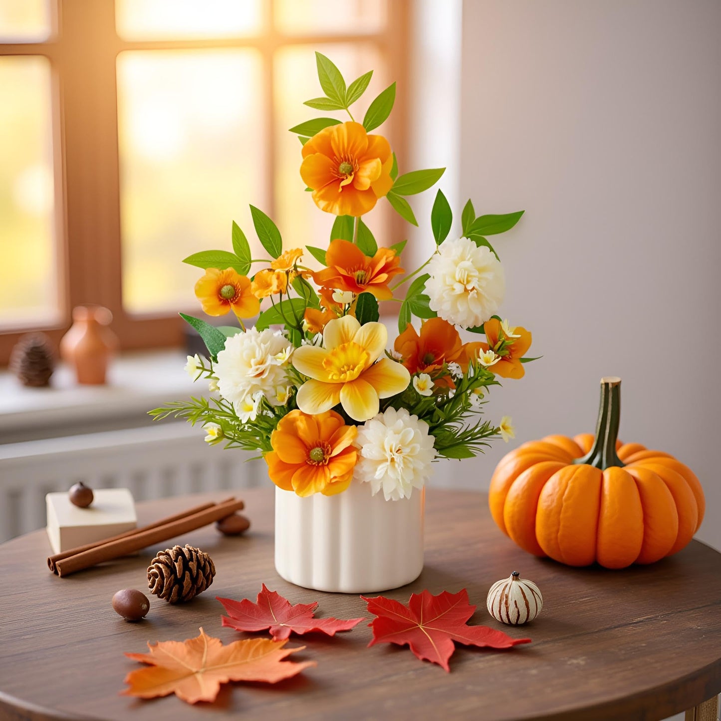 Artificial Flowers With Vase Faux Hydrangea Flower Arrangements for Home Garden Party Wedding Decoration