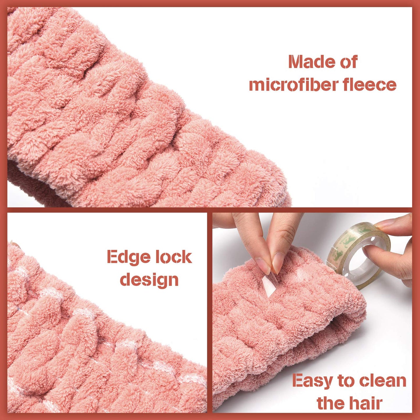 Chuangdi 3 Pieces Spa Headband for Women Facial Makeup Headband Soft Terry Cloth Hairband for Washing Face Mask Spa Shower Gifts(Light Orange, Light Purple, Light Green)