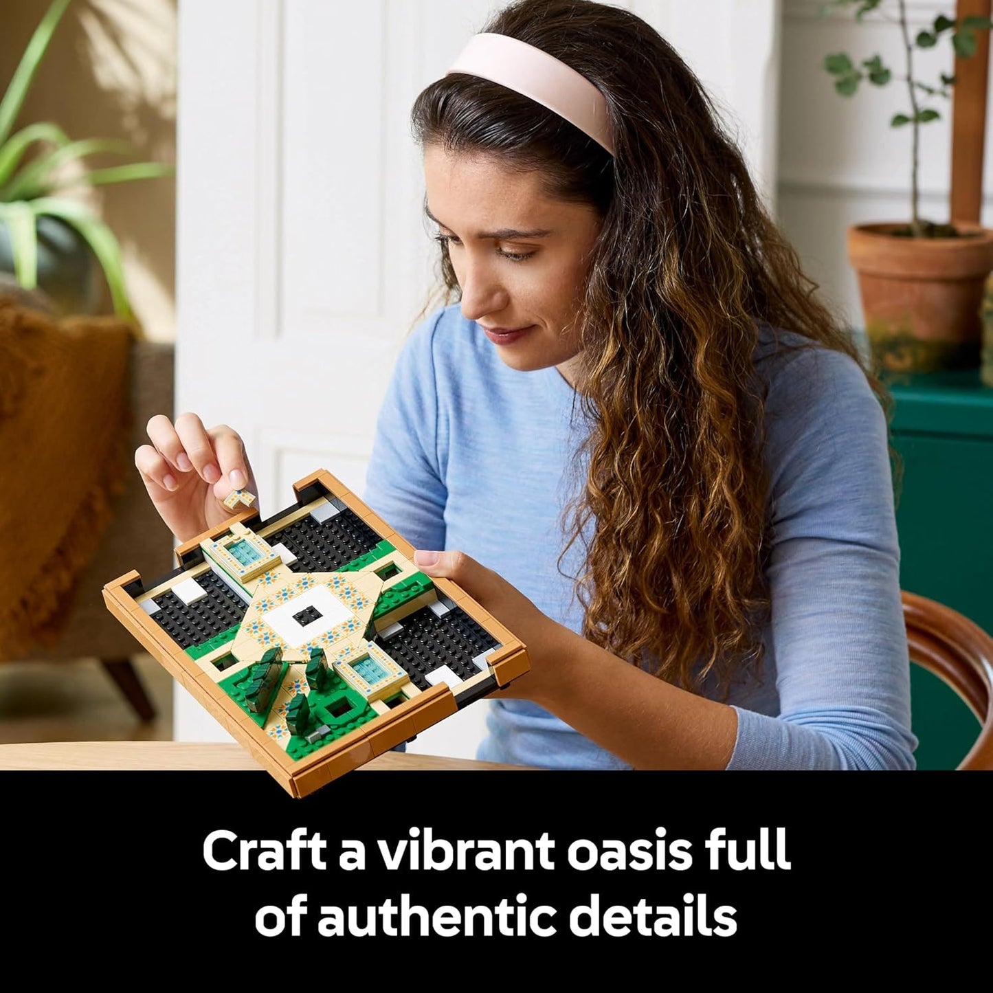 LEGO Icons Fountain Garden Building Set, Home and Office Decor Model Kit for Adults to Build, with Cypress Trees, Grapevines, Flowers and Animal Figures, Gifts for Women & Men 10359