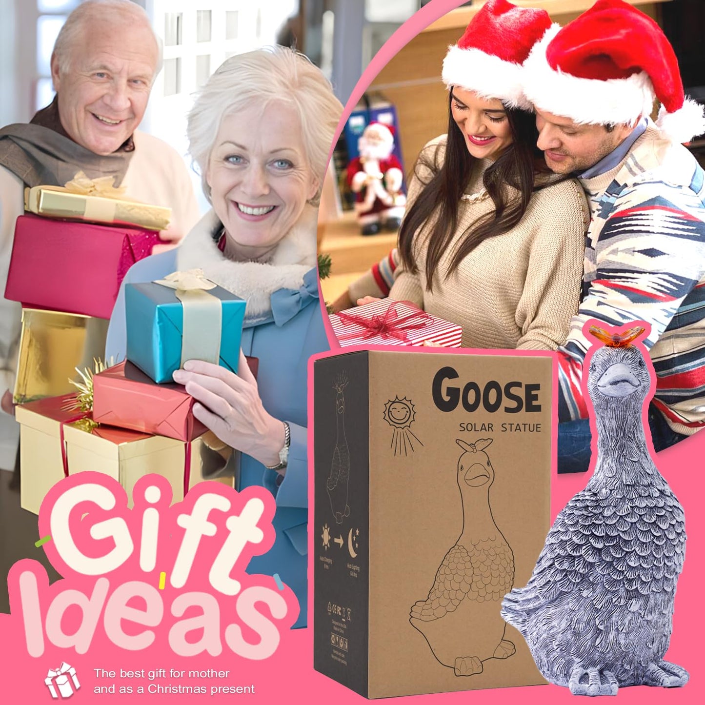 Dog Garden Ornaments With Solar Butterfly - Unique Gifts for Women Mum Men - Outdoor Puppy Decor for Patio Yard Lawn Balcony Resin Waterproof Sculpture