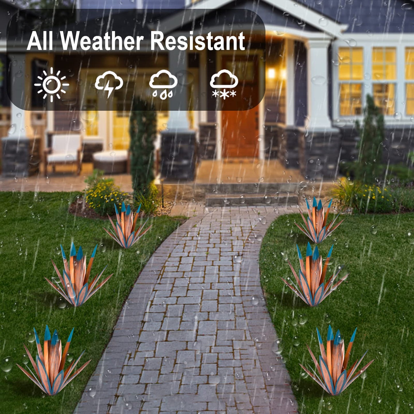 Metal Tequila Country Sculpture DIY Tequila Plant Home Décor Ornament Indooutdoor Statuette Patio Lawn Patio Stake Decoration Gift to The Garden