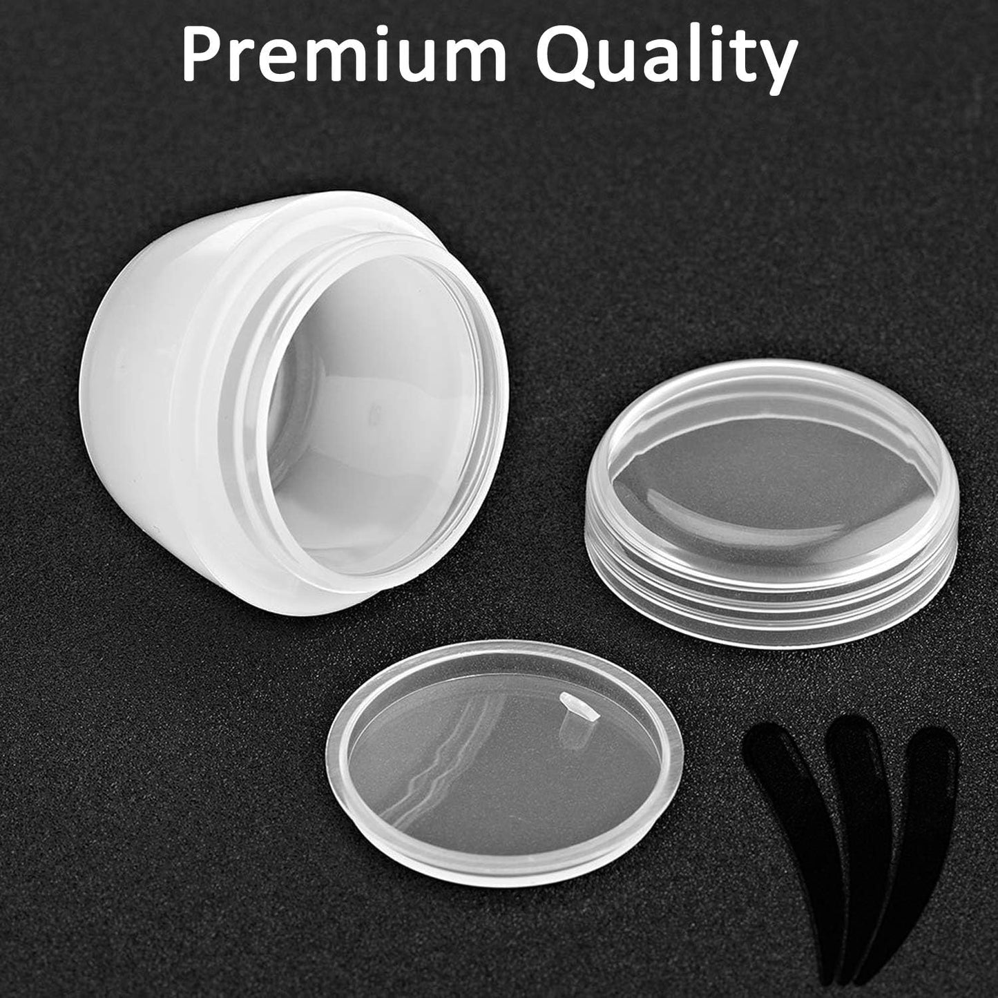 20 Pieces 20ml / 20g Empty Clear Cosmetic Pots with 3 Mini Spatula, Plastic Refillable Travel Sample Container Jars with Lids and Inner Liners for Makeup Creams Lotions Beauty Nail