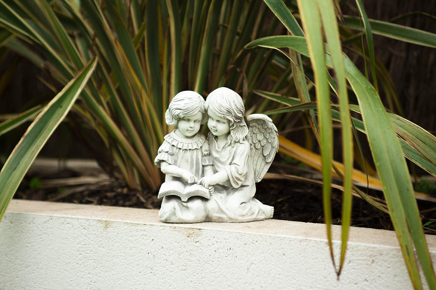 Garden Mile Stone Effect Animal Garden Statue Kissing Monkeys Sitting Monkeys Sculptures Patio Pond & Garden Ornaments Outdoor Home Outdoor Decor Living Room Decor