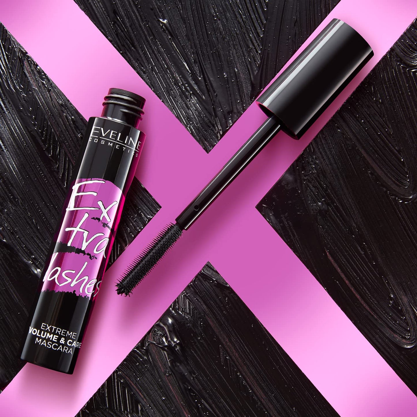 Eveline Cosmetics Volumix Fiberlast Eveline Cosmetics Mascara - Volumizing, Lifting & Separating 360° Effect with Fiberlast Formula