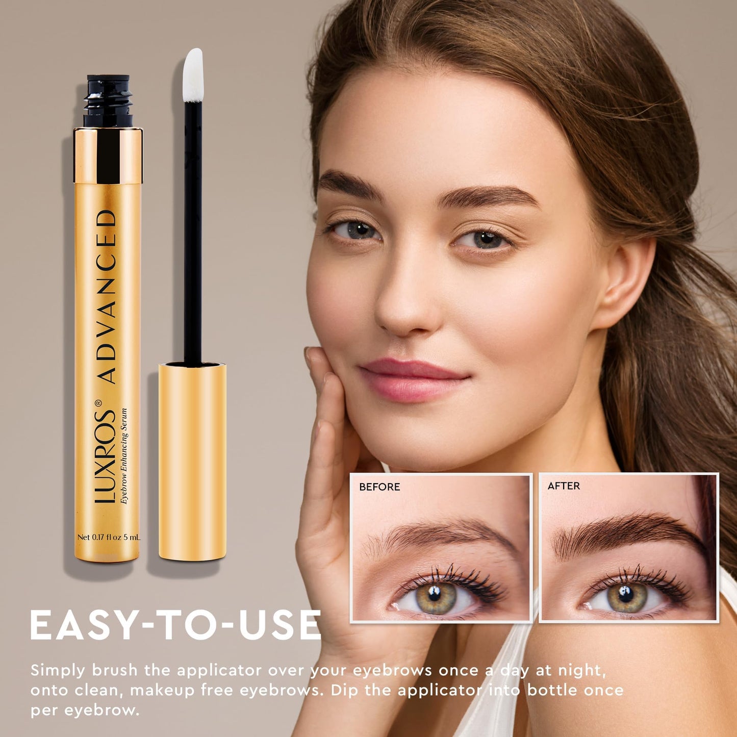 Eyelash Growth Serum 5 mL: Get Thick, Strong Lashes in Just 3-4 Weeks with Our Plant-Based Eyelash Enhancer Serum - No Parabens - Made in USA