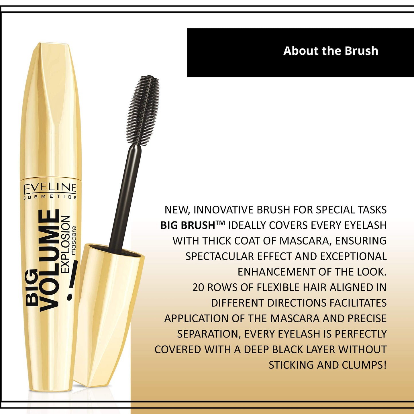 Eveline Cosmetics Volumix Fiberlast Eveline Cosmetics Mascara - Volumizing, Lifting & Separating 360° Effect with Fiberlast Formula