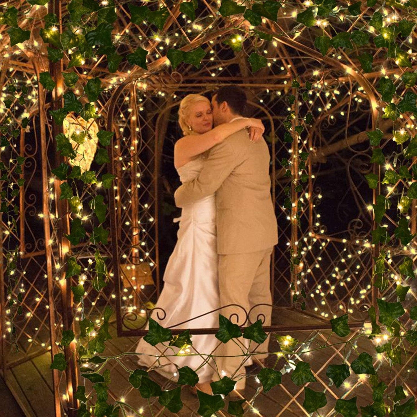 Comtelek 84 FT Artificial Ivy 12 Pack Ivy Vine Garland Ivy Leaves Greenery Garlands Clip Hanging Fake Leaf Plants Faux Green Flowers Decor Home Kitchen Garden Office Wedding Wall