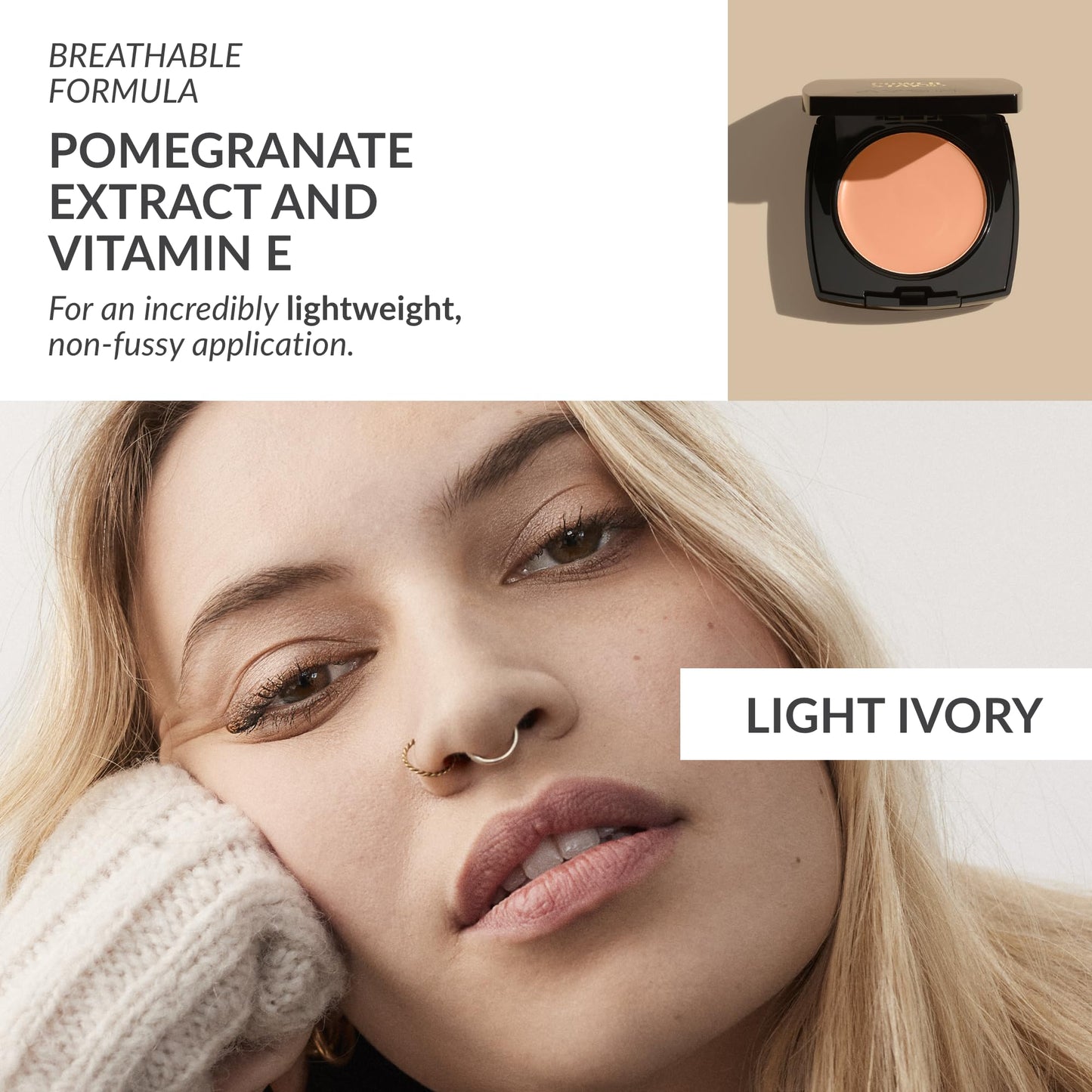 Avon True Flawless Cream To Powder Compact 3-in-1 Concealer, Foundation & Powder Nude - True Blue IQ Colour Technology