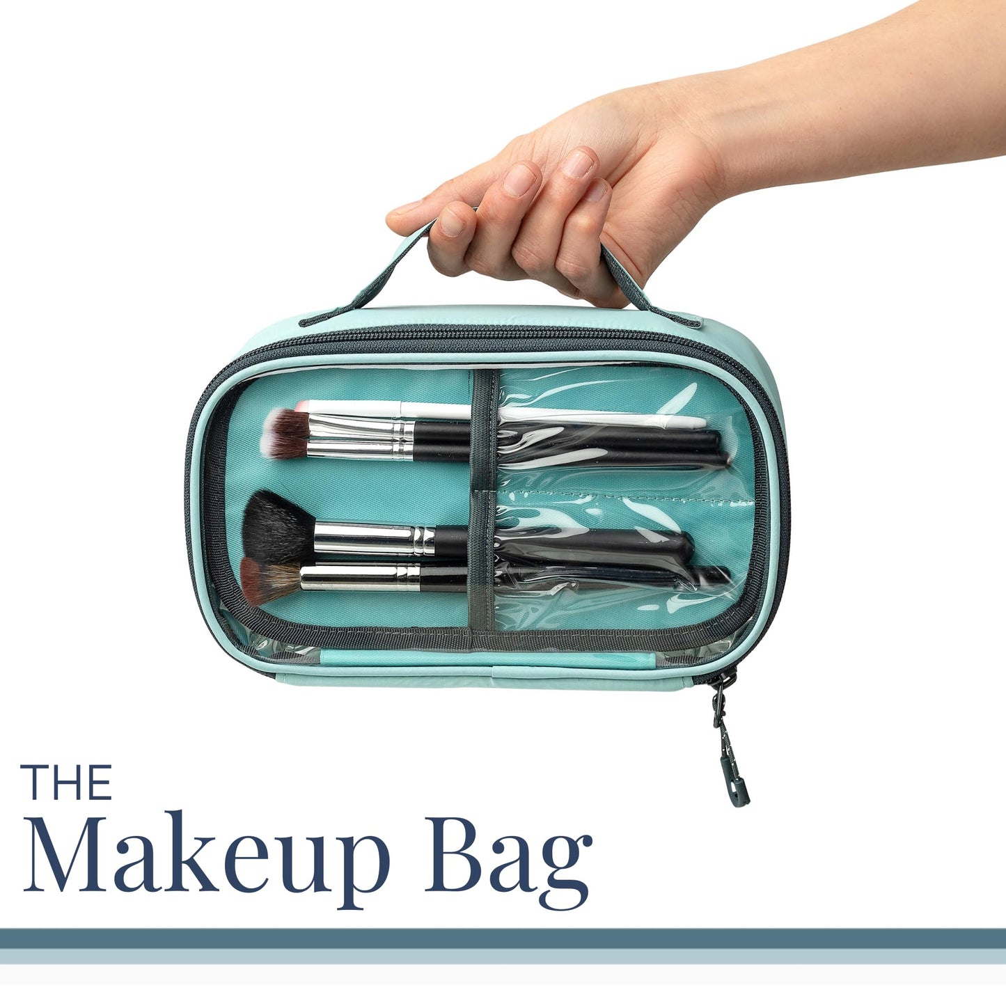 Toiletry Bag Kit Set: Hanging Travel Toiletry Bag + 311 TSA Cosmetic Liquid Bag + Ultralight Accessory Organizer Pouch, Navy, 3 Piece Toiletry Set