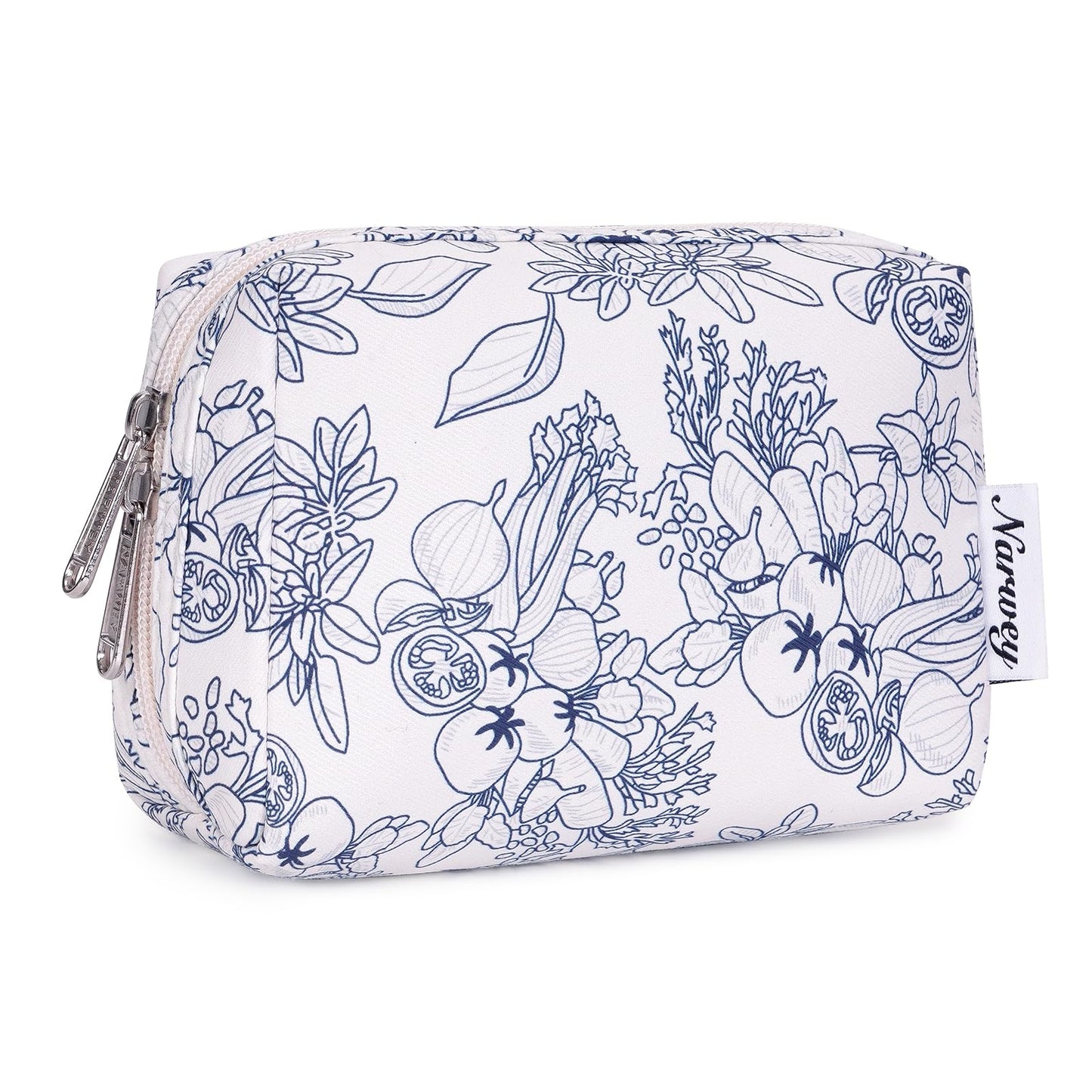 Large Makeup Bag Zipper Pouch Travel Cosmetic Organizer for Women (Mint Green Checkerboard, Large)