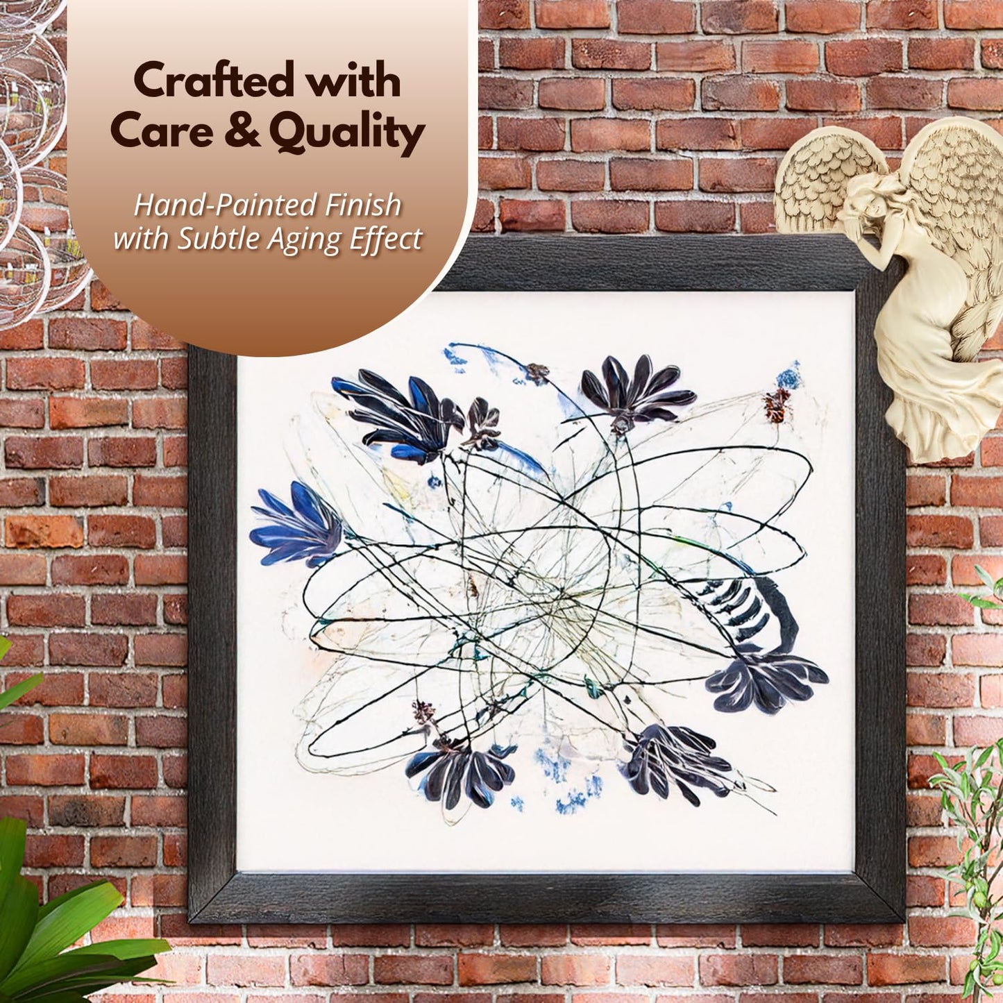 Marco Paul Sleeping Angel Corner Door Frame Statue Resin Angel Ornament Stone Effect Female Figurine Angel Wings Left Angle Door Sculpture Wall Art for Garden, Weddings, Home Decor